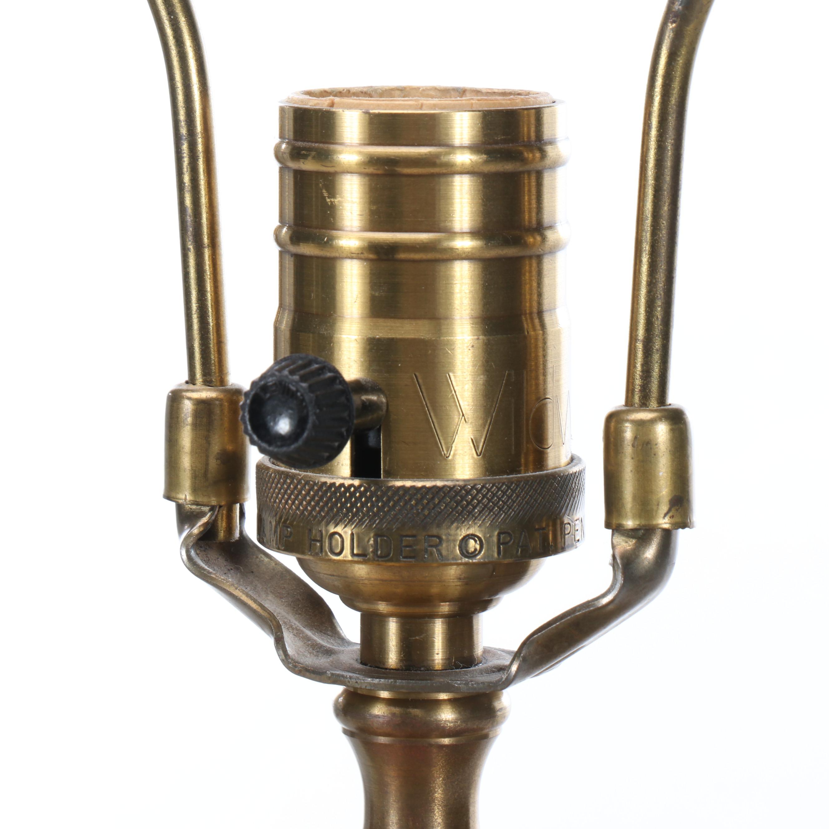 Wildwood Lamps Floral Painted Ceramic Table Lamp and Shirred Shade