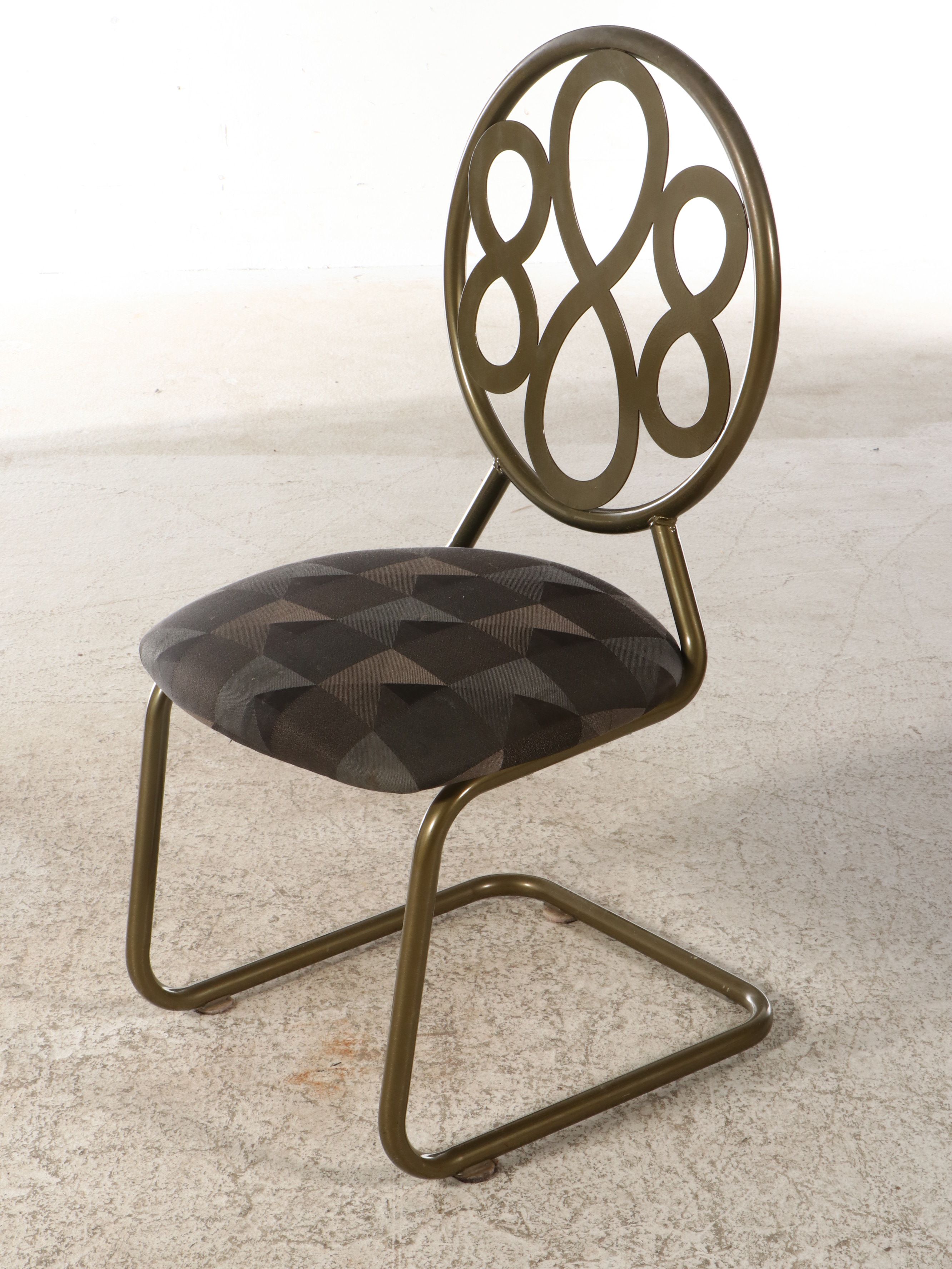 Chromecraft Five-Piece Powder Coated Metal Dining Set