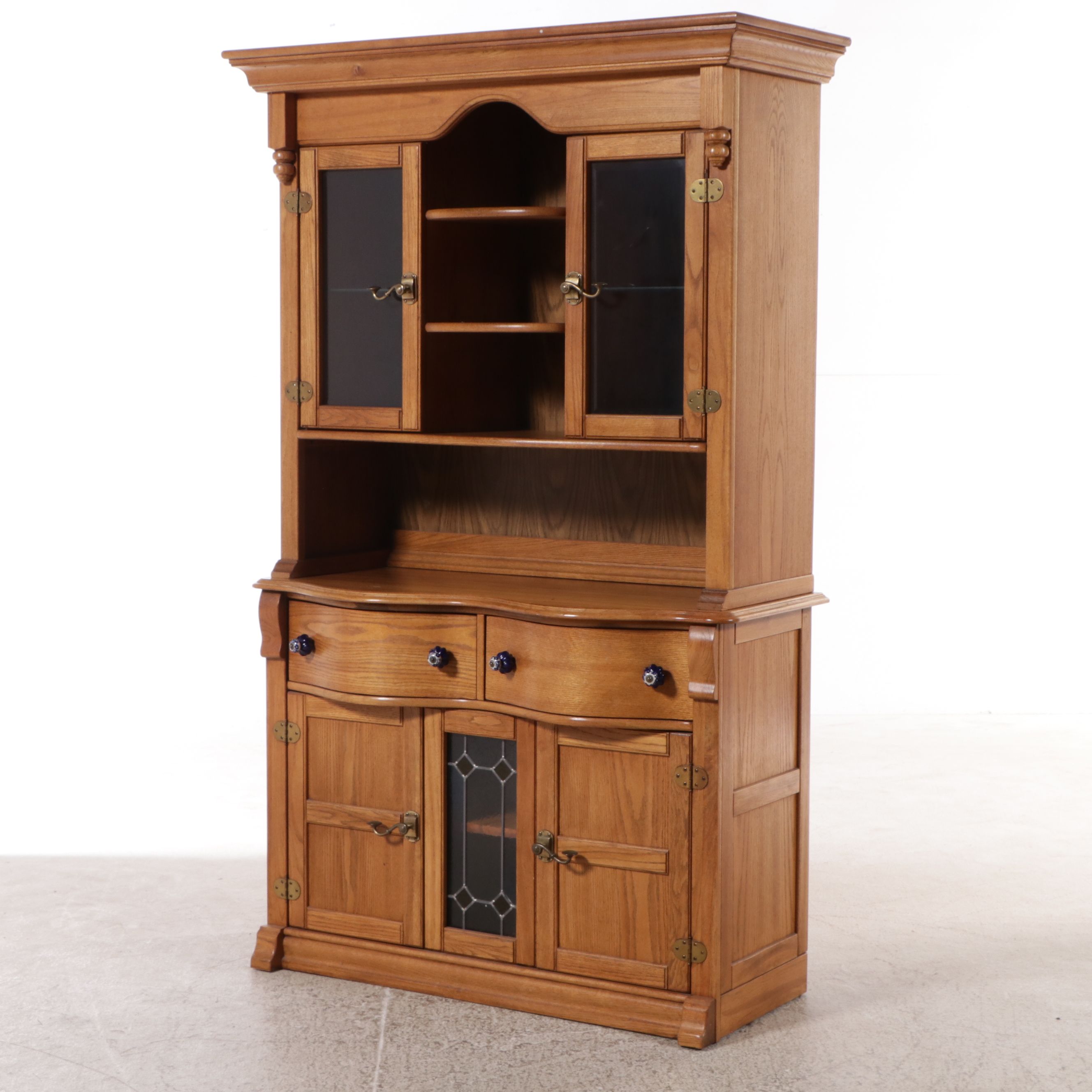 Keepsakes Victorian Style Oak Hutch