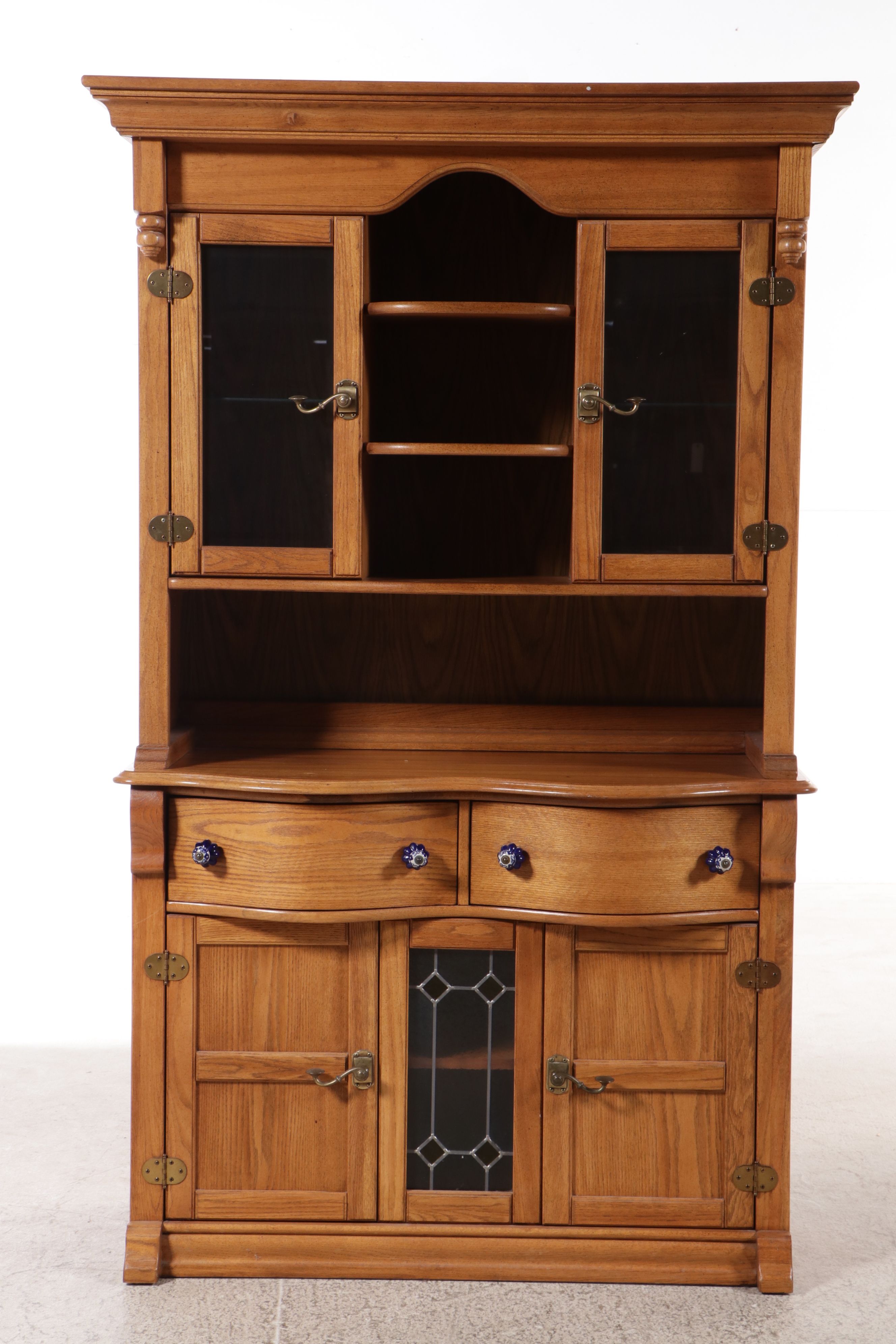 Keepsakes Victorian Style Oak Hutch