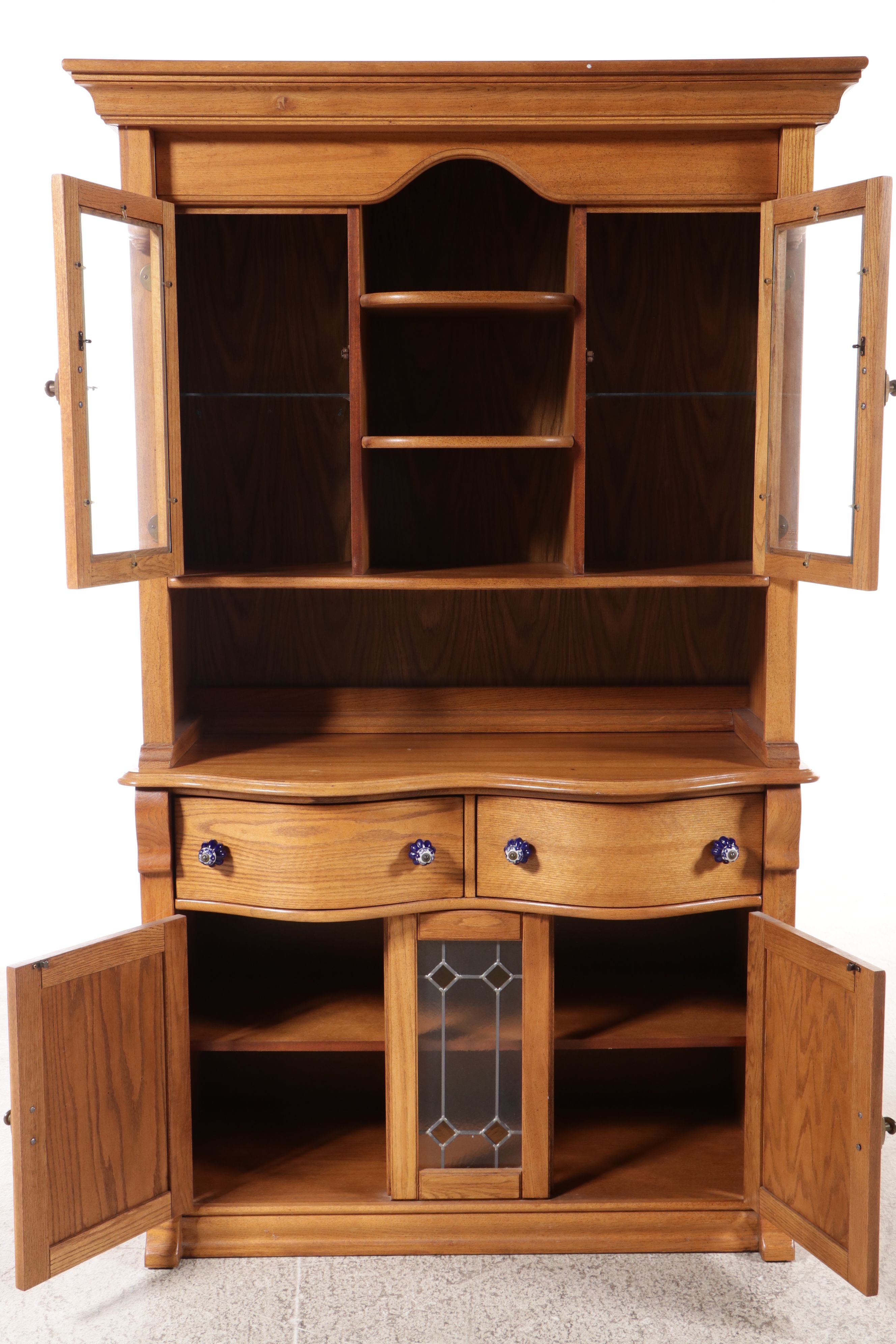 Keepsakes Victorian Style Oak Hutch