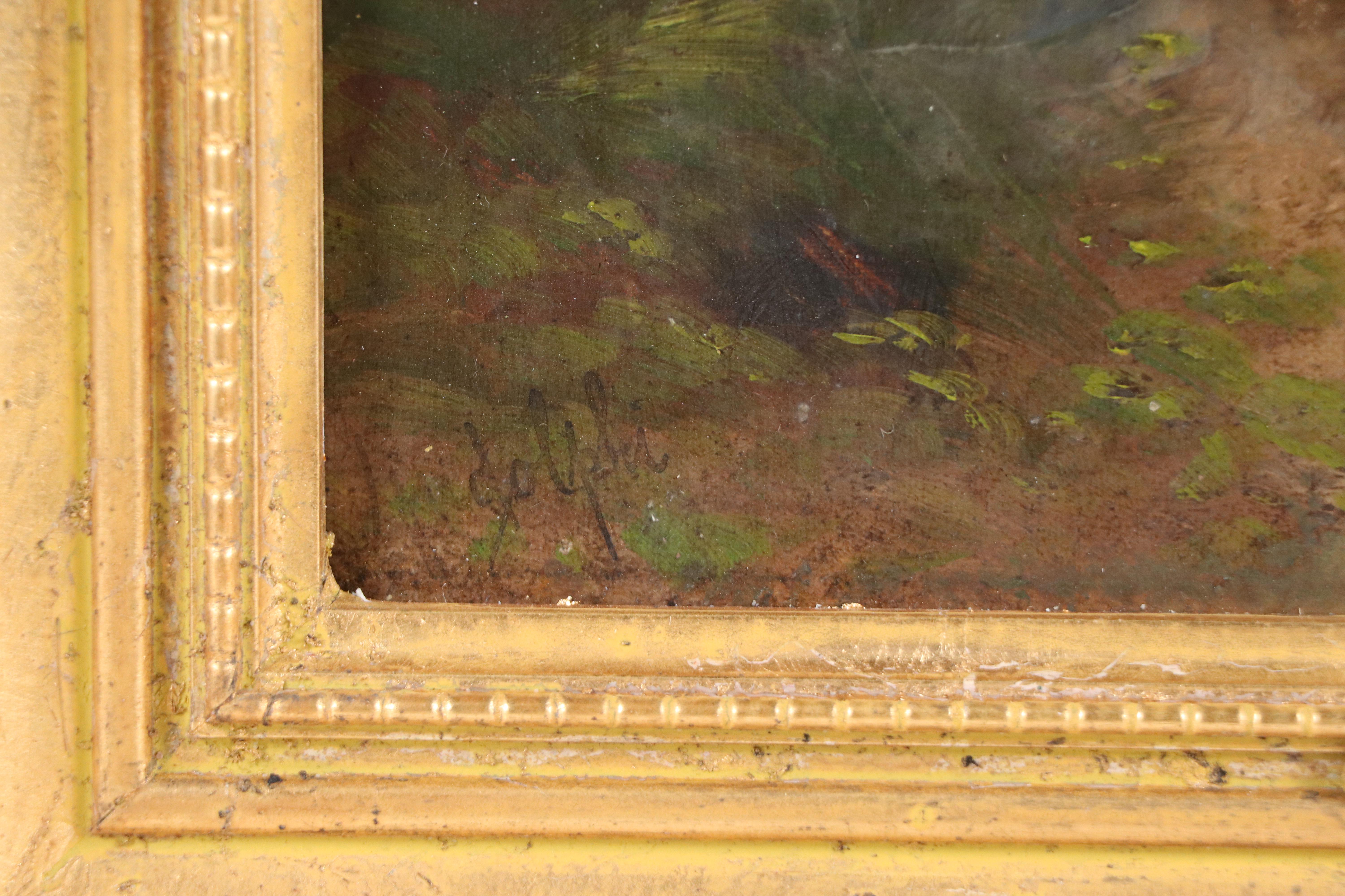 Antonio Rudolphi Oil Painting "Evening Hours," Late 19th C.