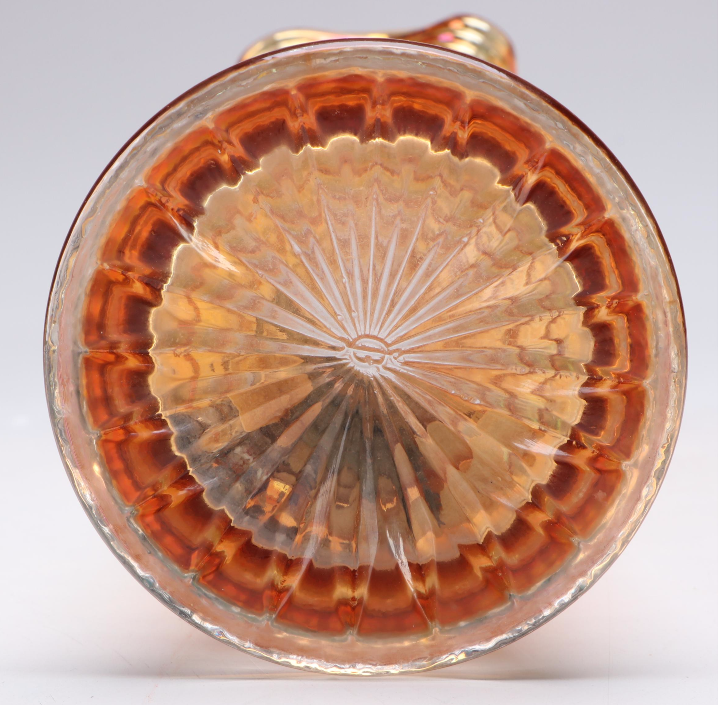 Fenton Hand-Painted Uranium Glass Bud Vase and Other Art Glass Vases