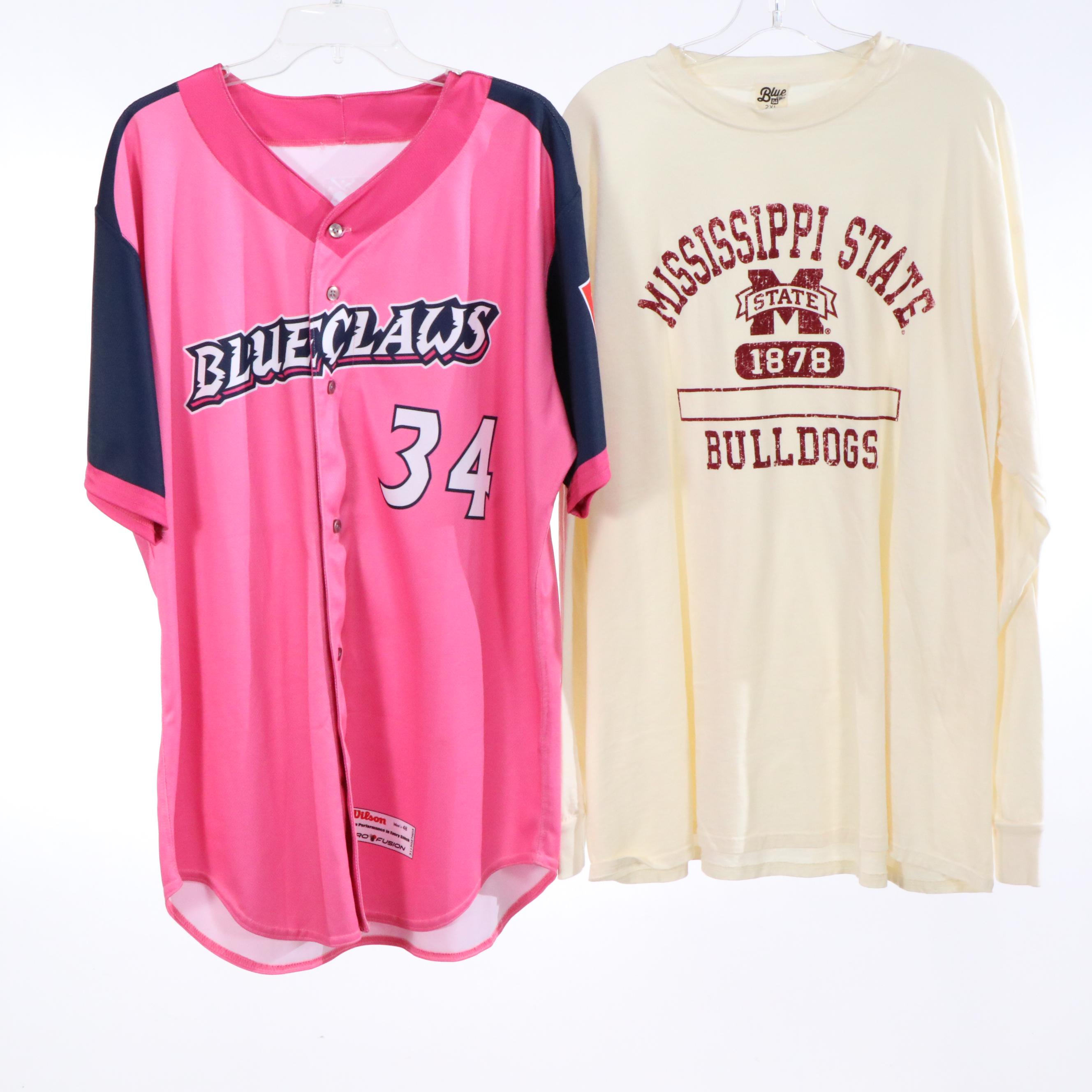 Kevin Gowdy Signed Baseball Jersey with Football Shirts and More