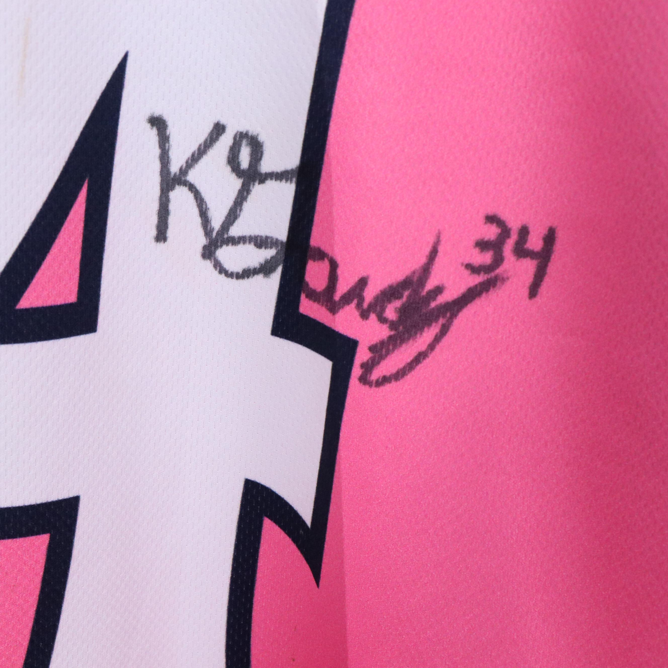 Kevin Gowdy Signed Baseball Jersey with Football Shirts and More