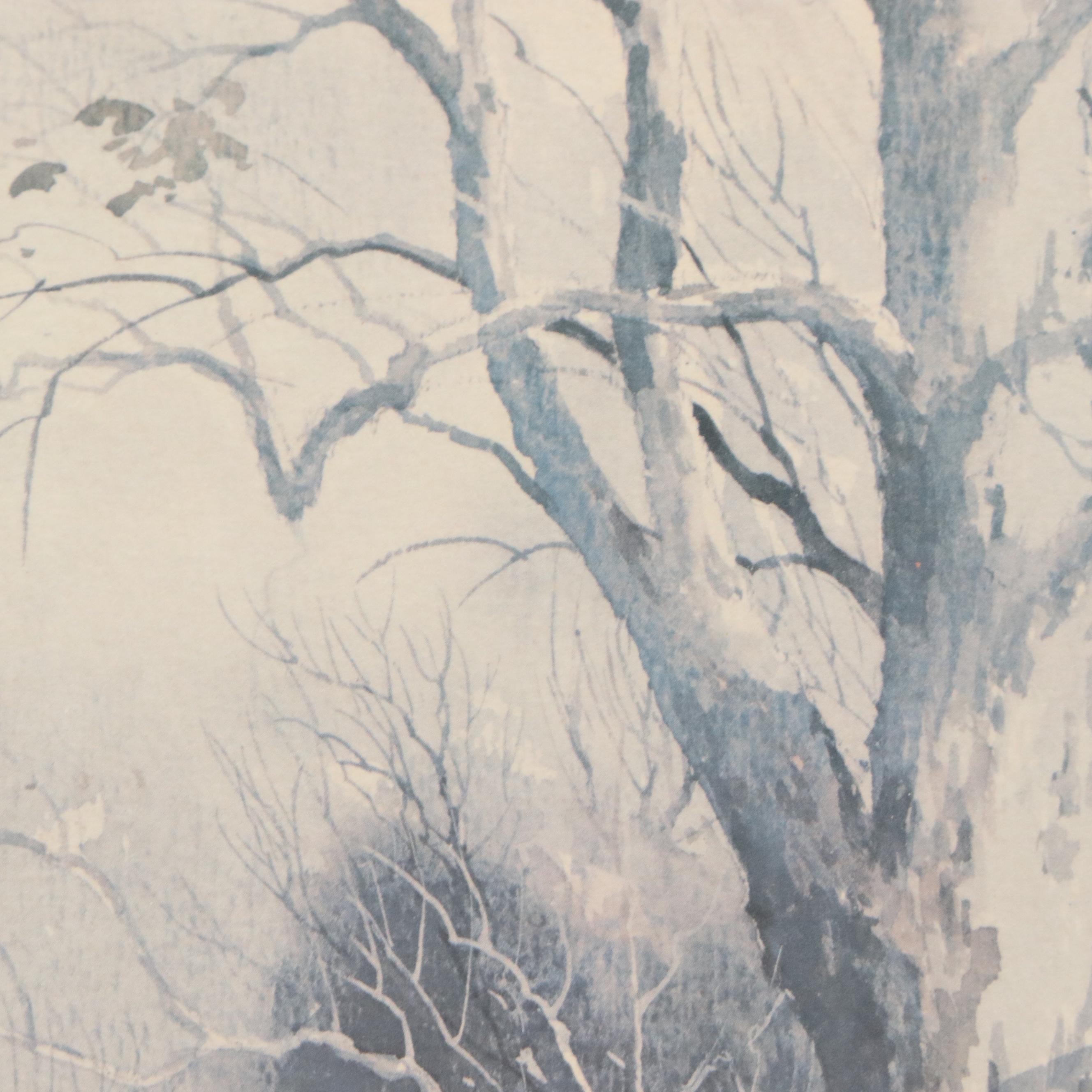 Richard Roflow Woodland Landscape Offset Lithographs, Circa 1973