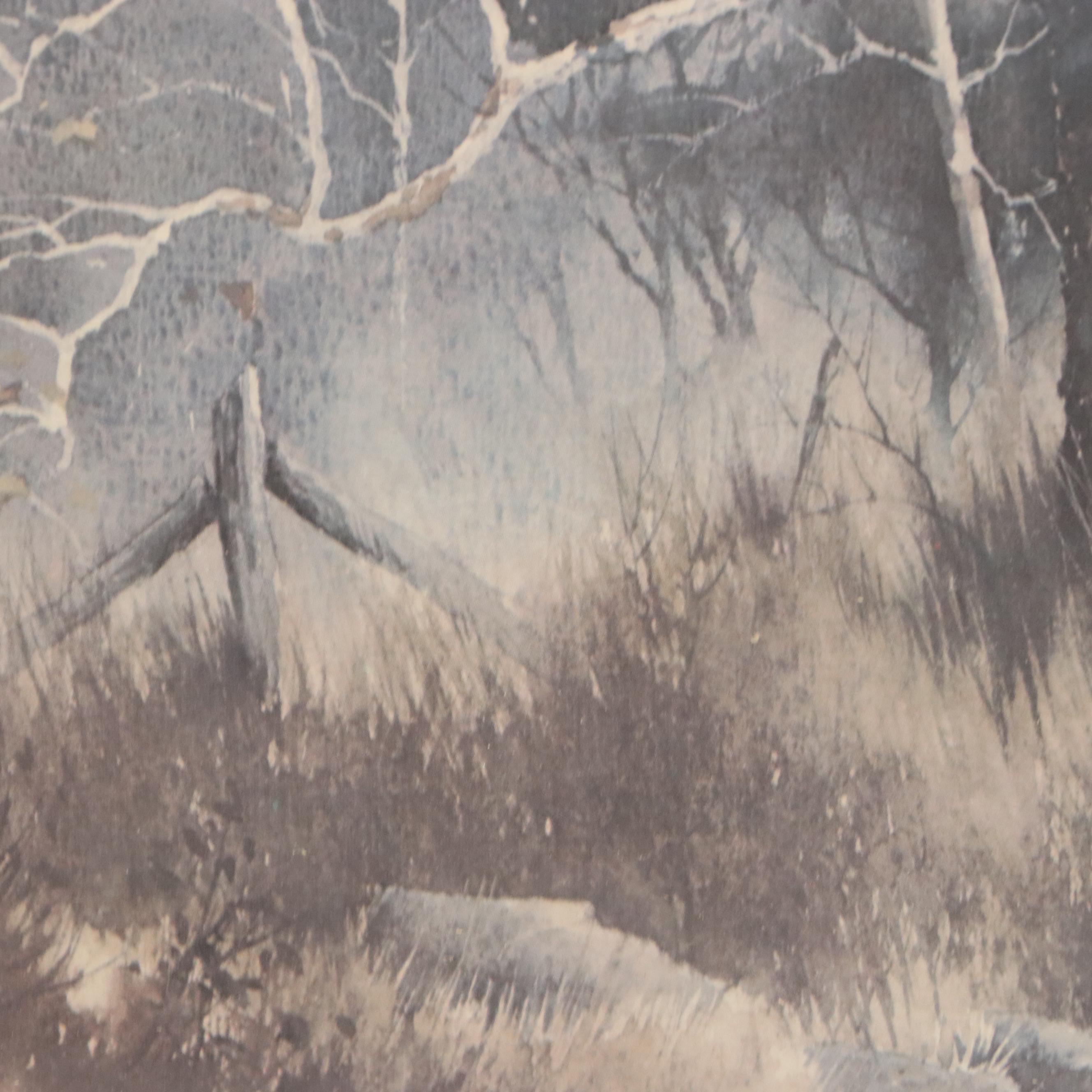 Richard Roflow Woodland Landscape Offset Lithographs, Circa 1973