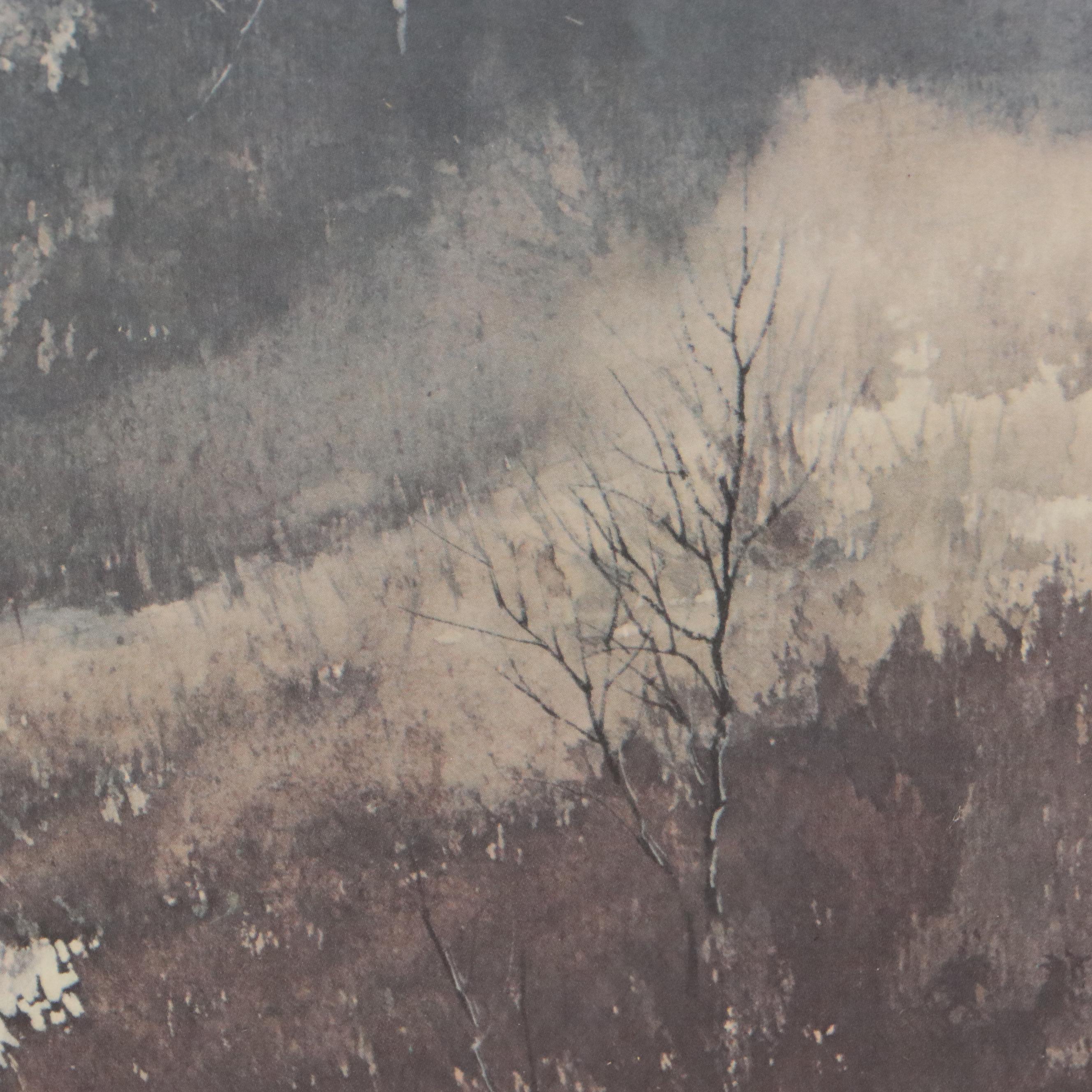 Richard Roflow Woodland Landscape Offset Lithographs, Circa 1973