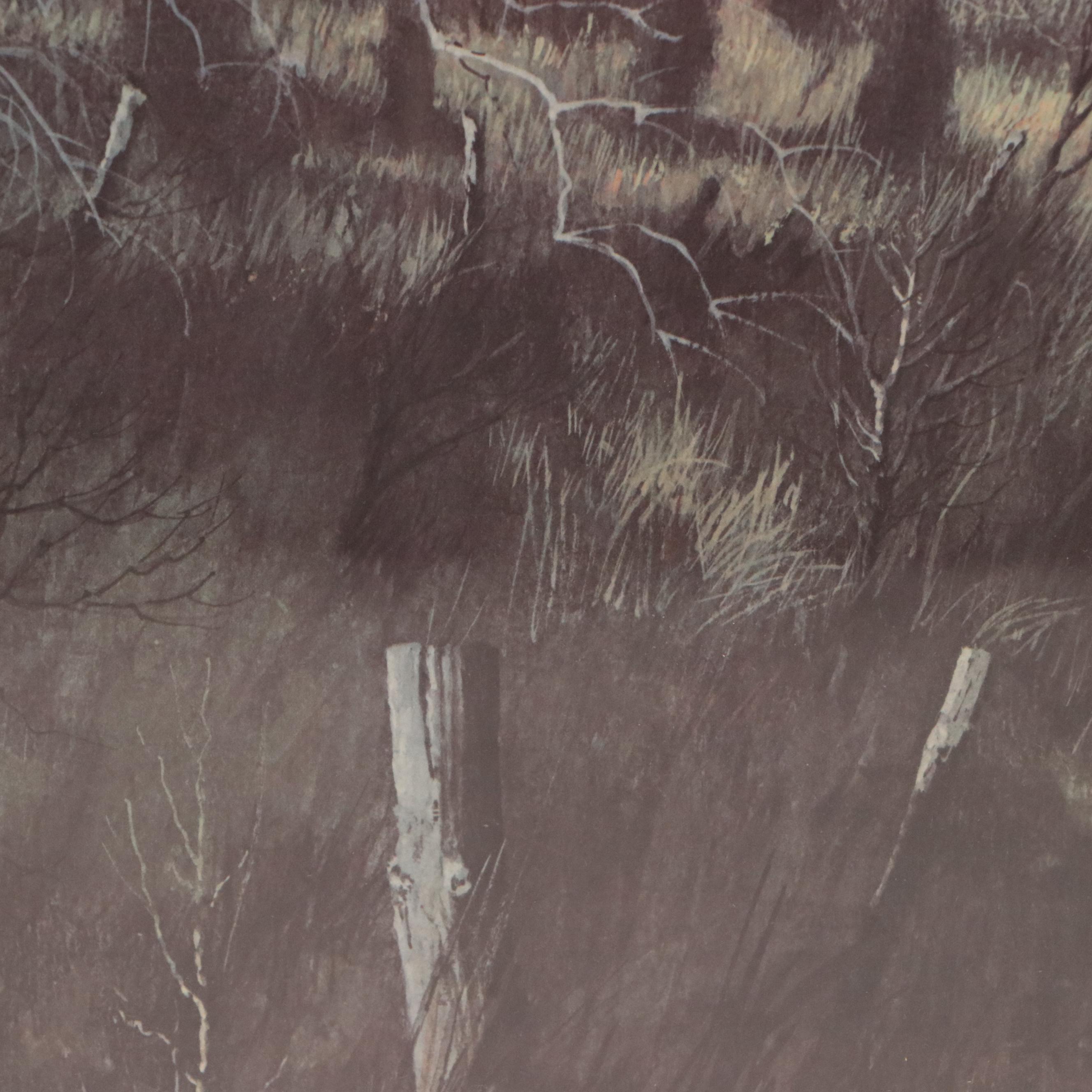 Richard Roflow Woodland Landscape Offset Lithographs, Circa 1973