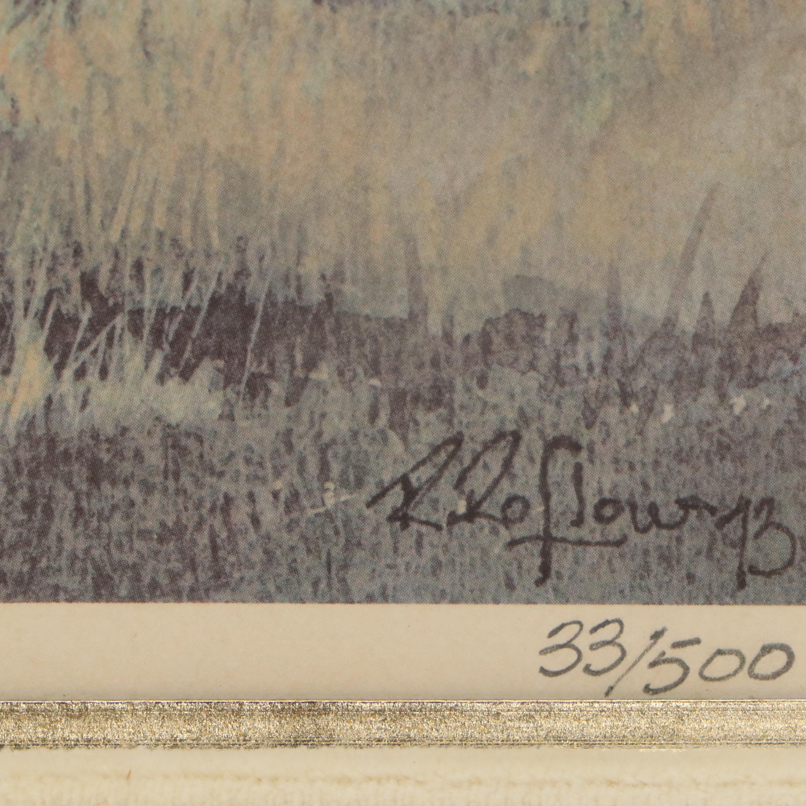 Richard Roflow Woodland Landscape Offset Lithographs, Circa 1973