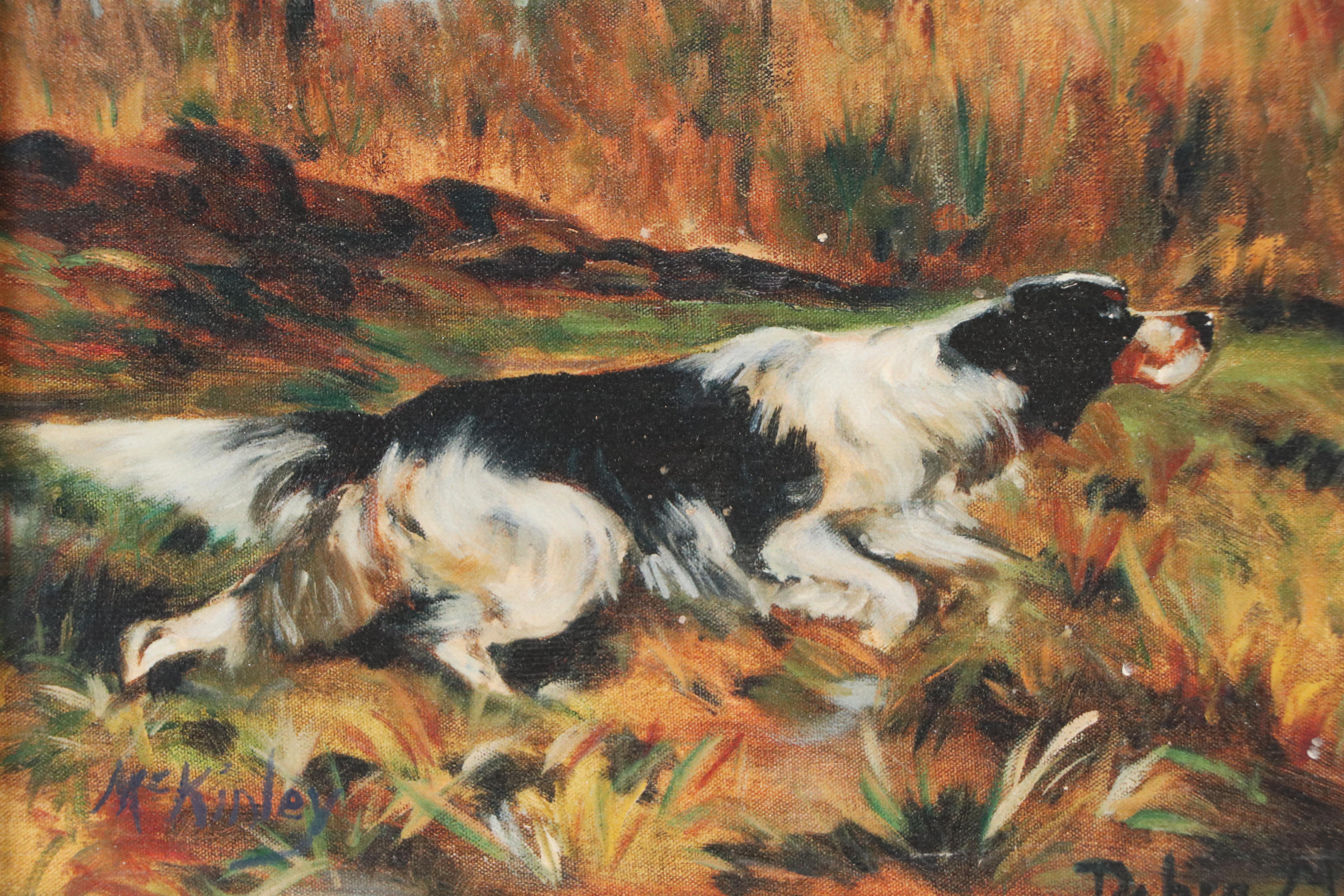 Debra McKinley Embellished Giclée of Longhaired Pointing Dog, 2003