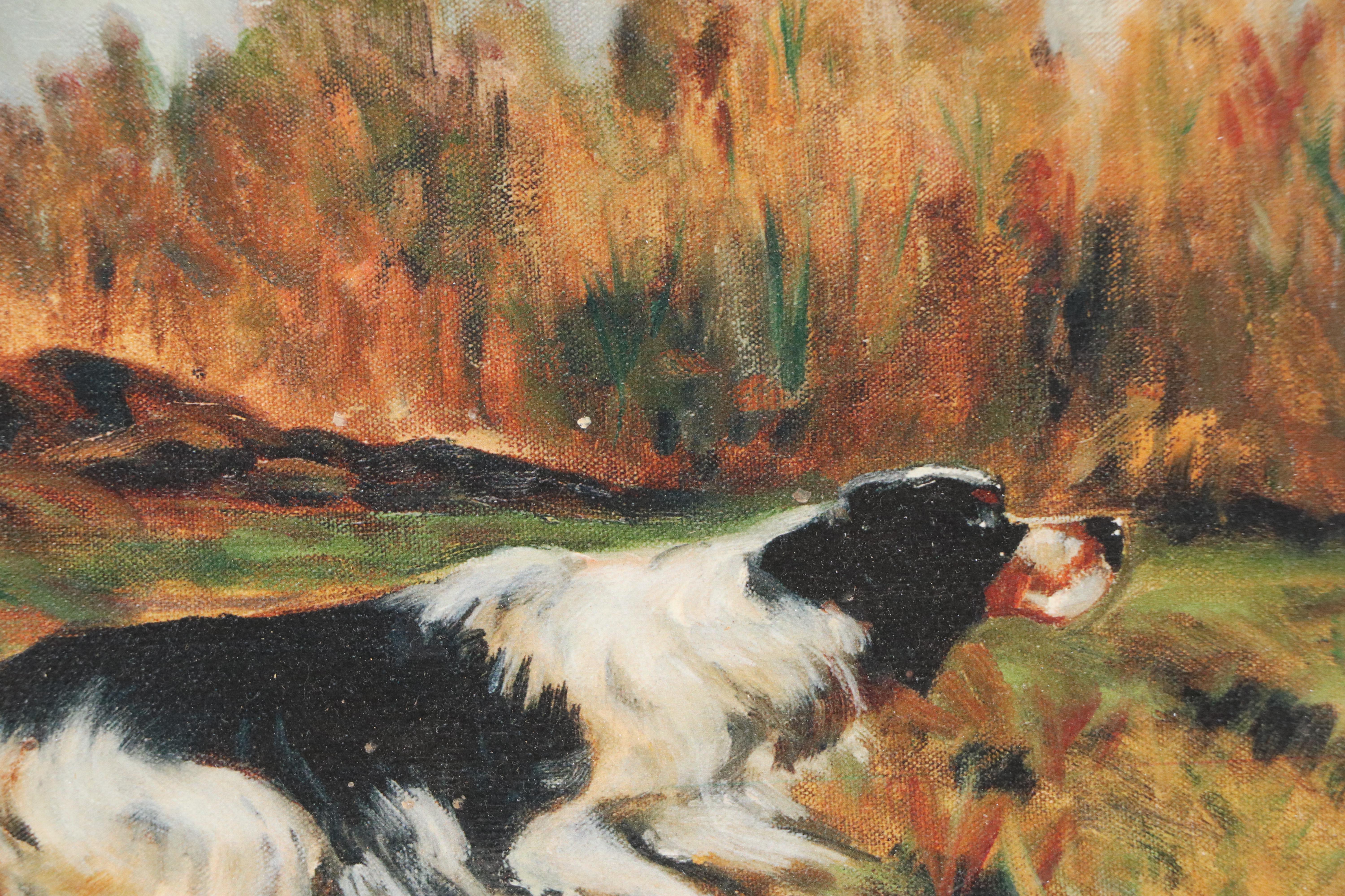 Debra McKinley Embellished Giclée of Longhaired Pointing Dog, 2003