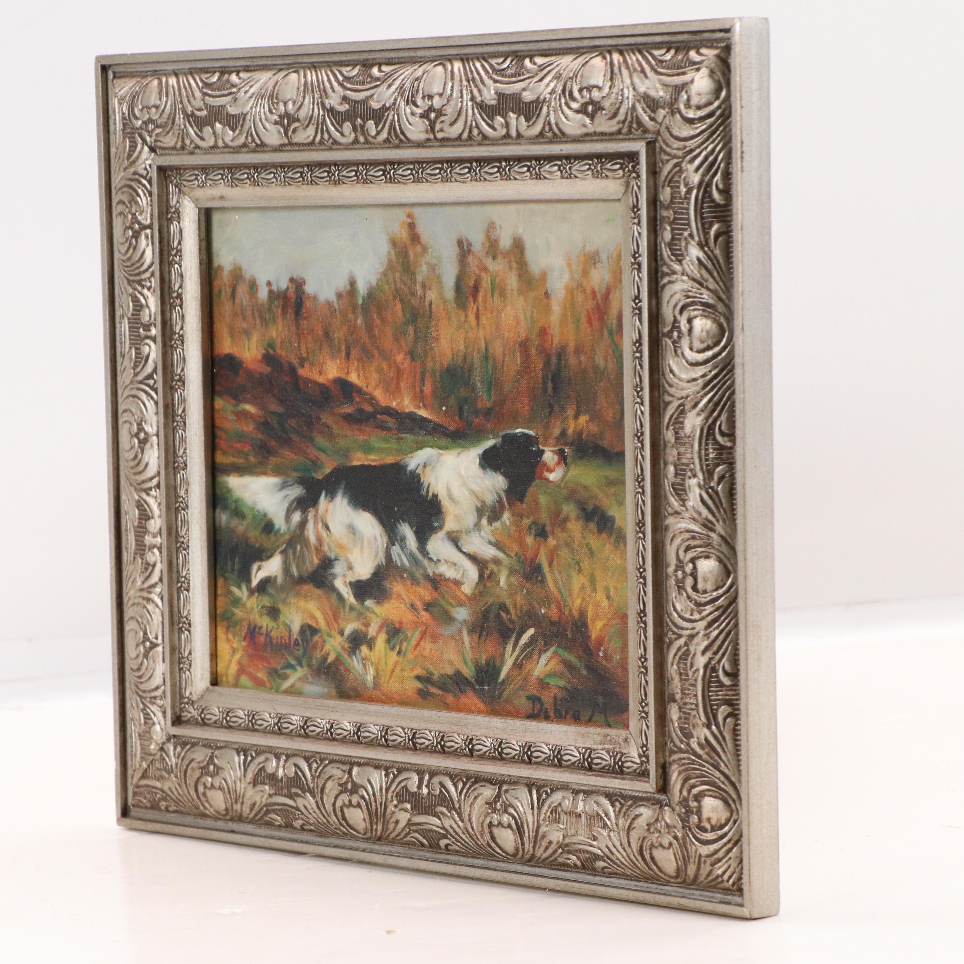 Debra McKinley Embellished Giclée of Longhaired Pointing Dog, 2003