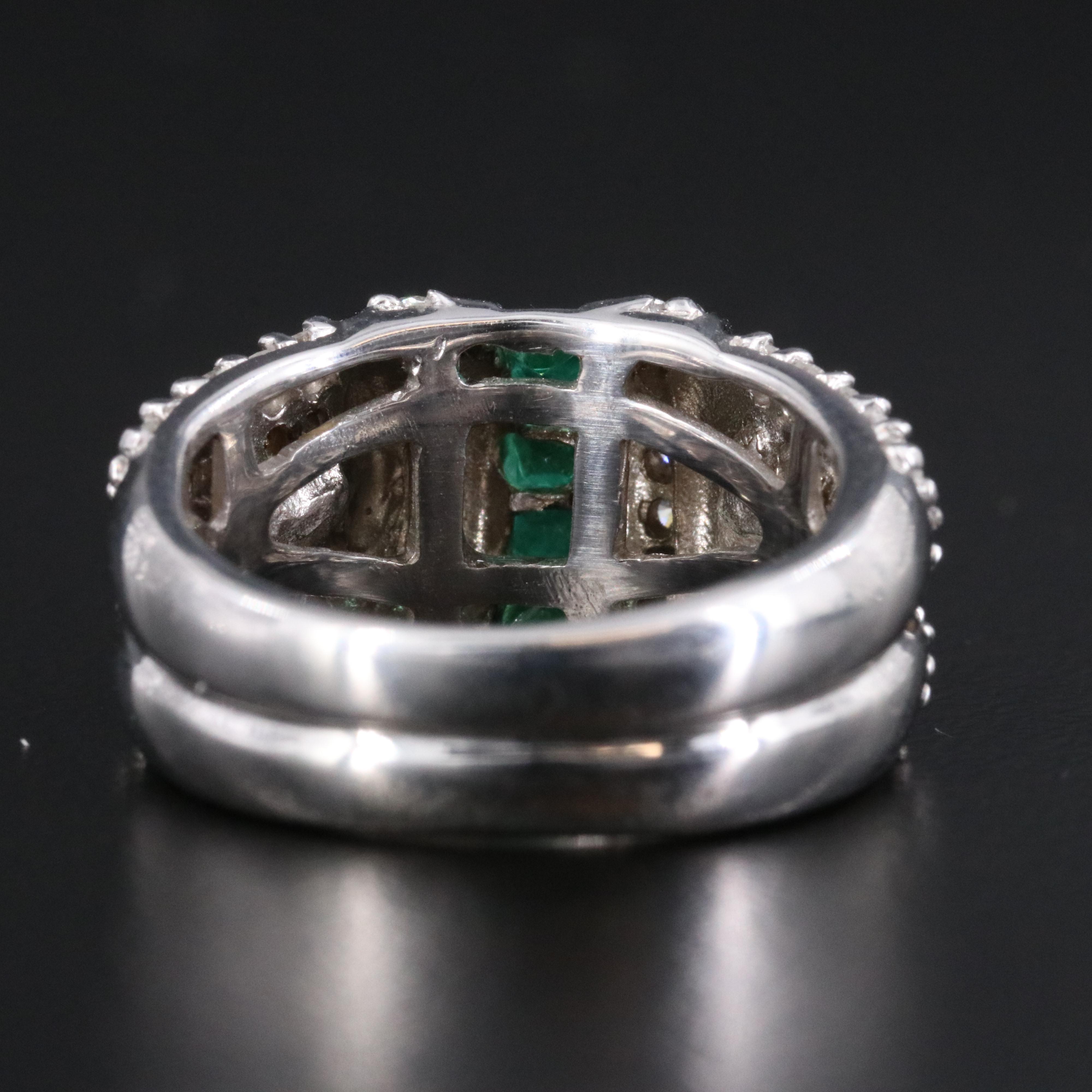 14K Emerald and Diamond Ring