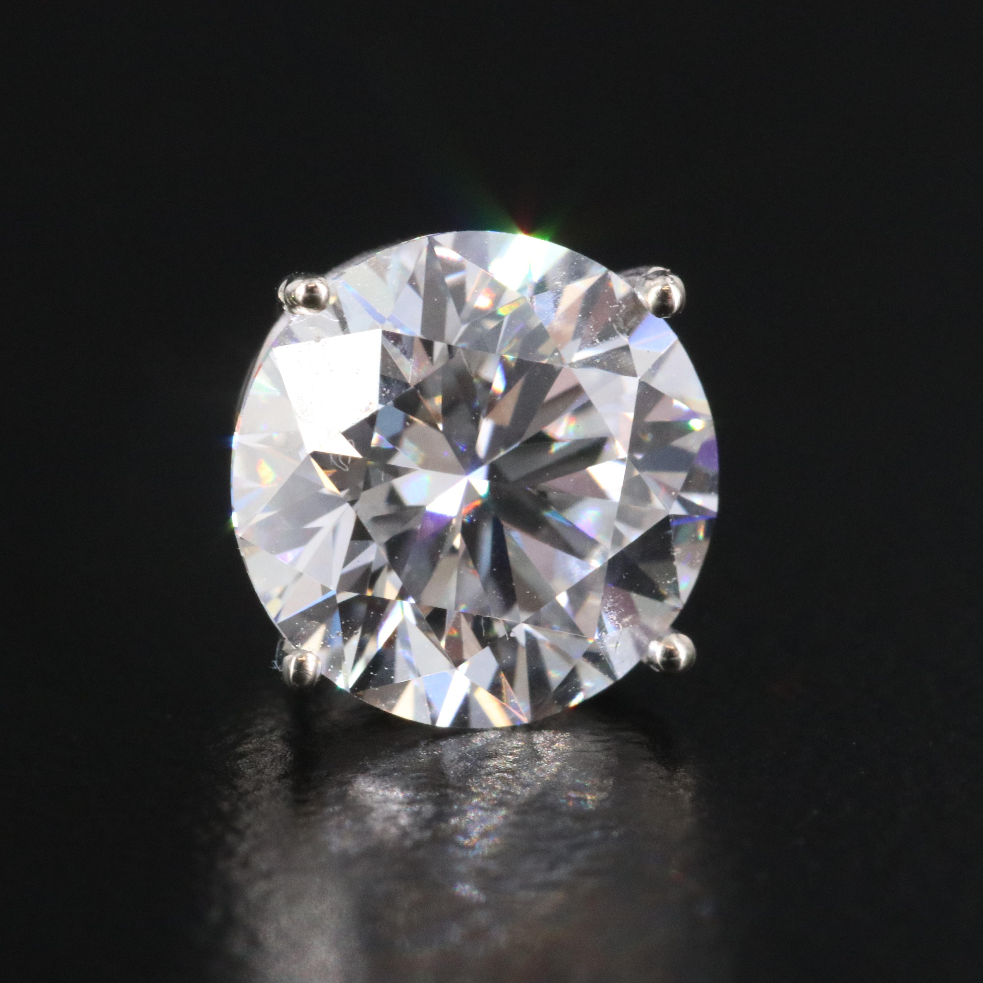 14K 4.07 CTW Lab Grown Diamond Solitaire Earrings with IGI Reports