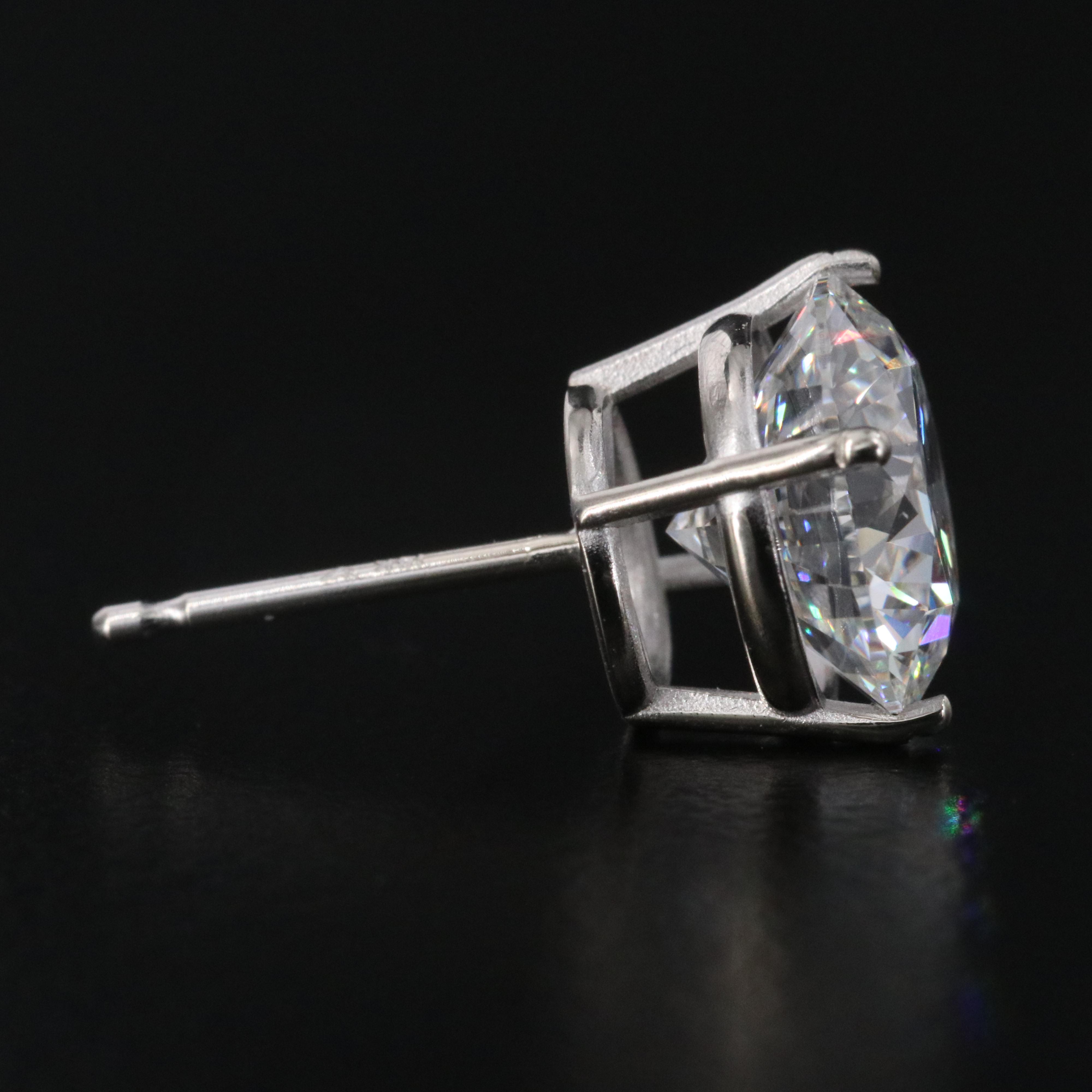 14K 4.07 CTW Lab Grown Diamond Solitaire Earrings with IGI Reports