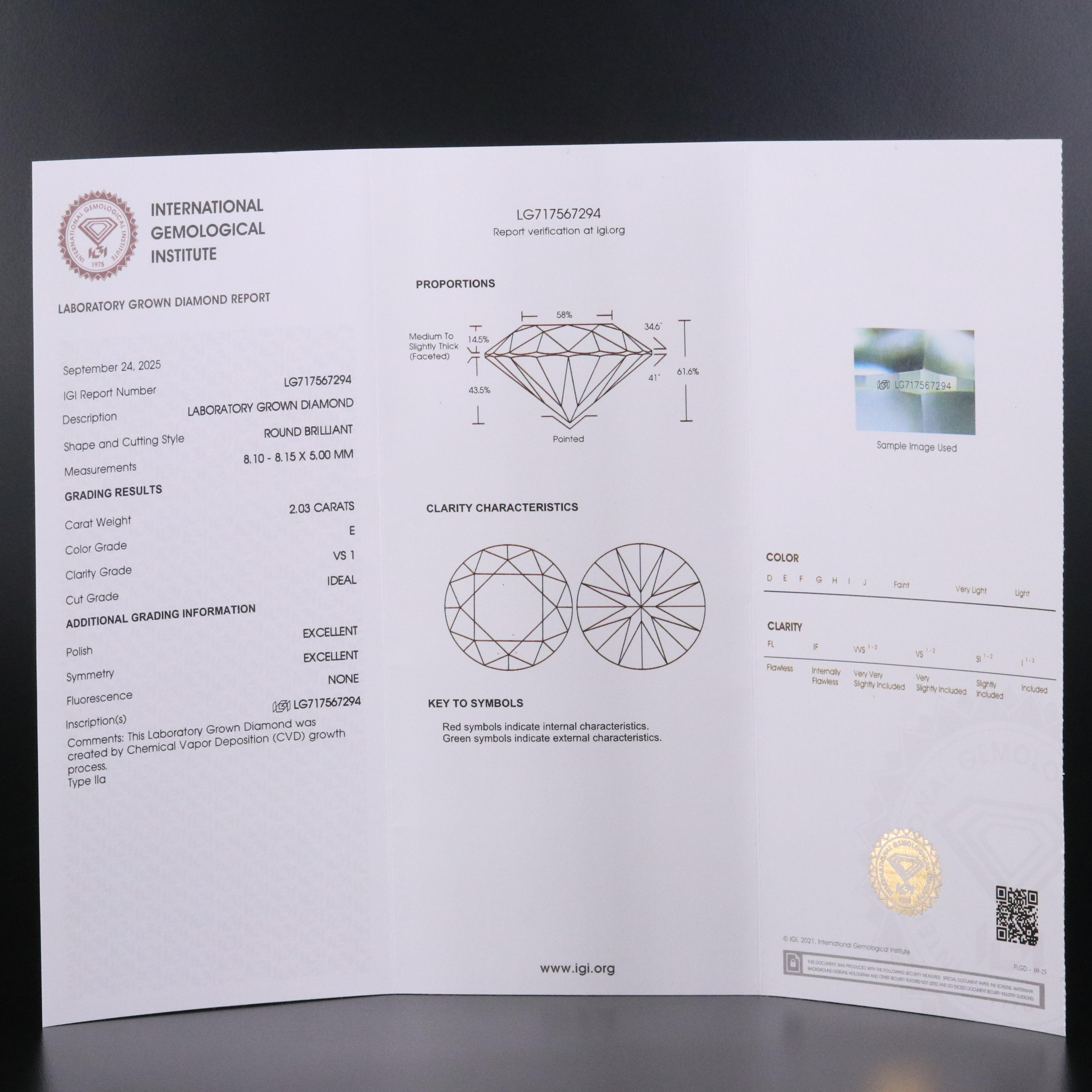 14K 4.07 CTW Lab Grown Diamond Solitaire Earrings with IGI Reports