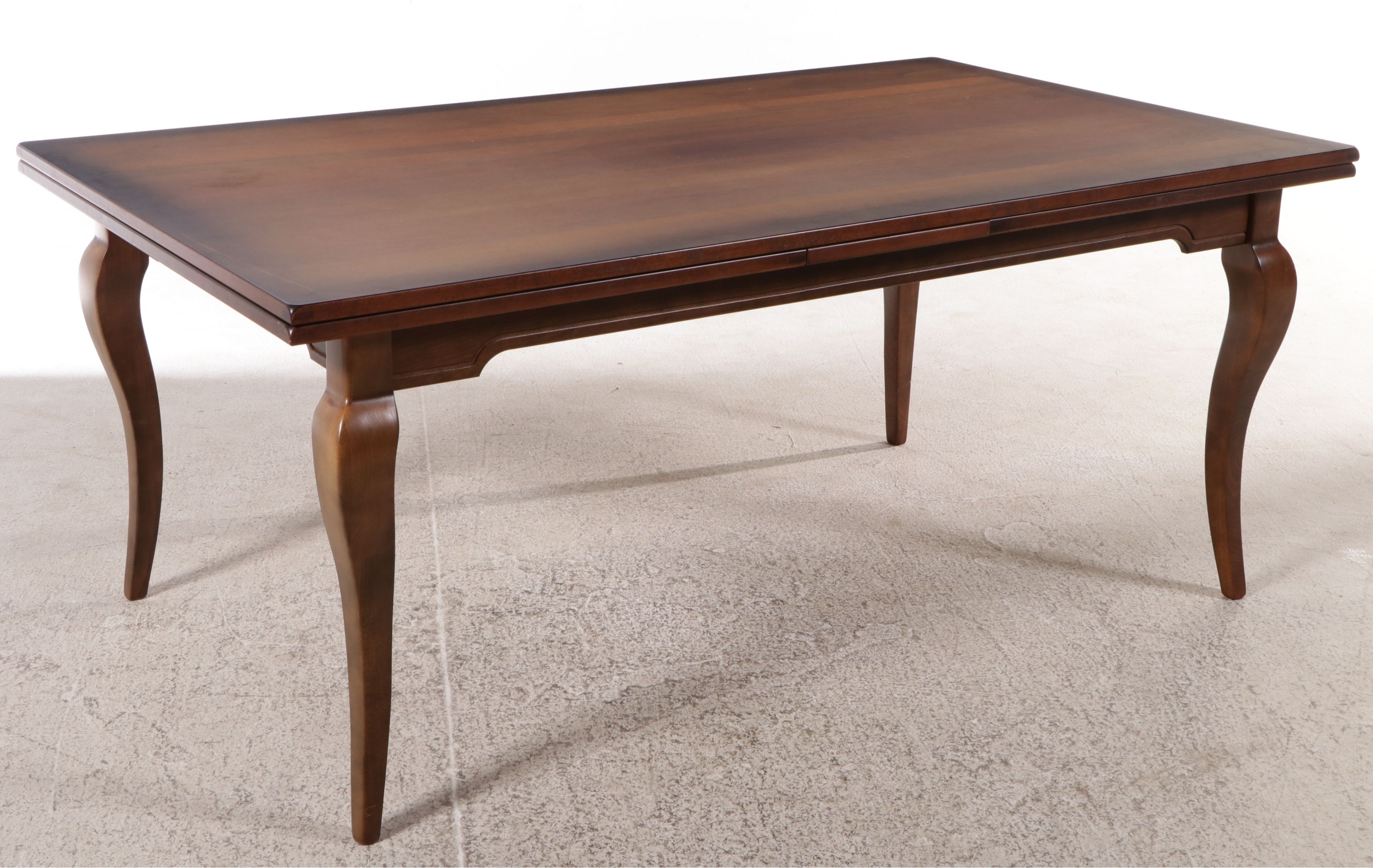 French Provincial Style Acacia Draw-Leaf Dining Table