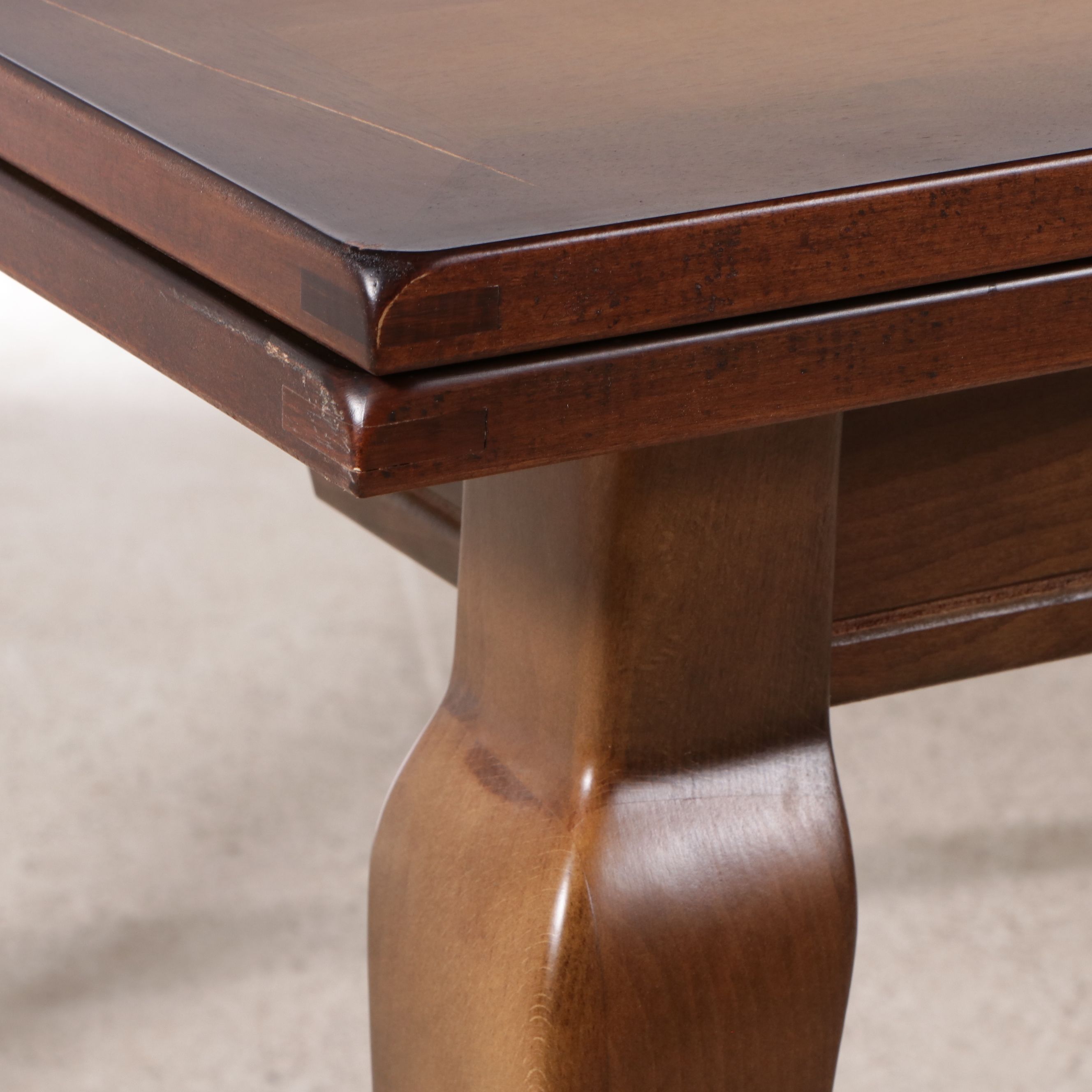 French Provincial Style Acacia Draw-Leaf Dining Table