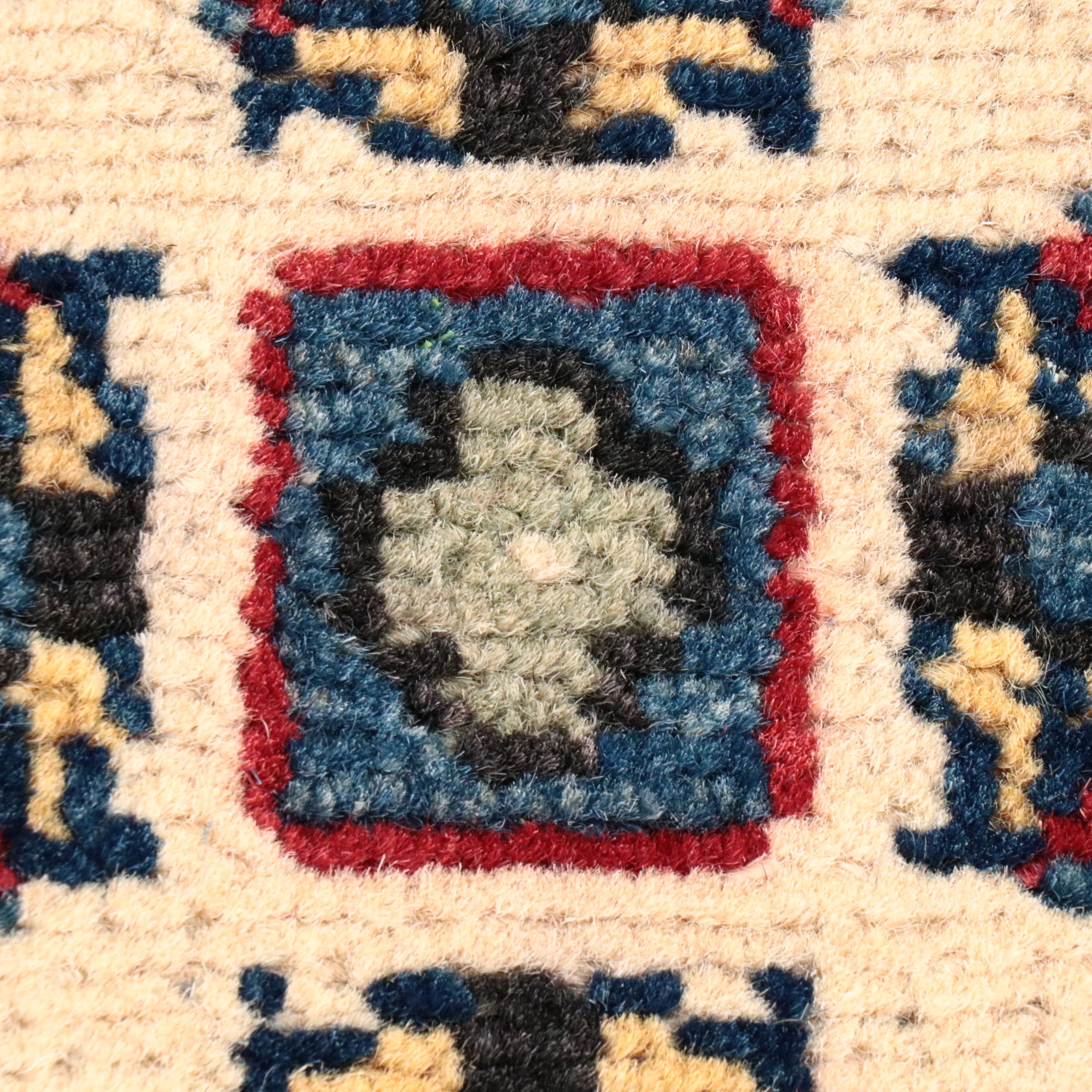 4'1 x 5'11 Hand-Knotted Pakistani Kazak Area Rug