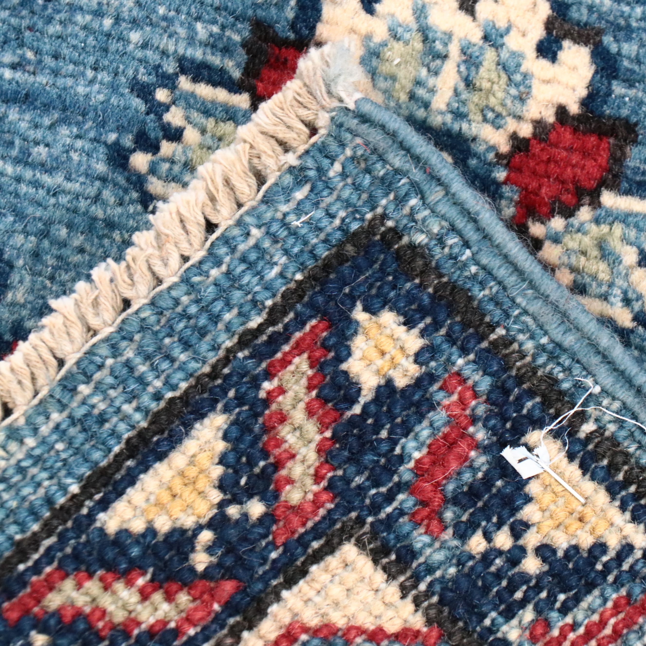 4'1 x 5'11 Hand-Knotted Pakistani Kazak Area Rug