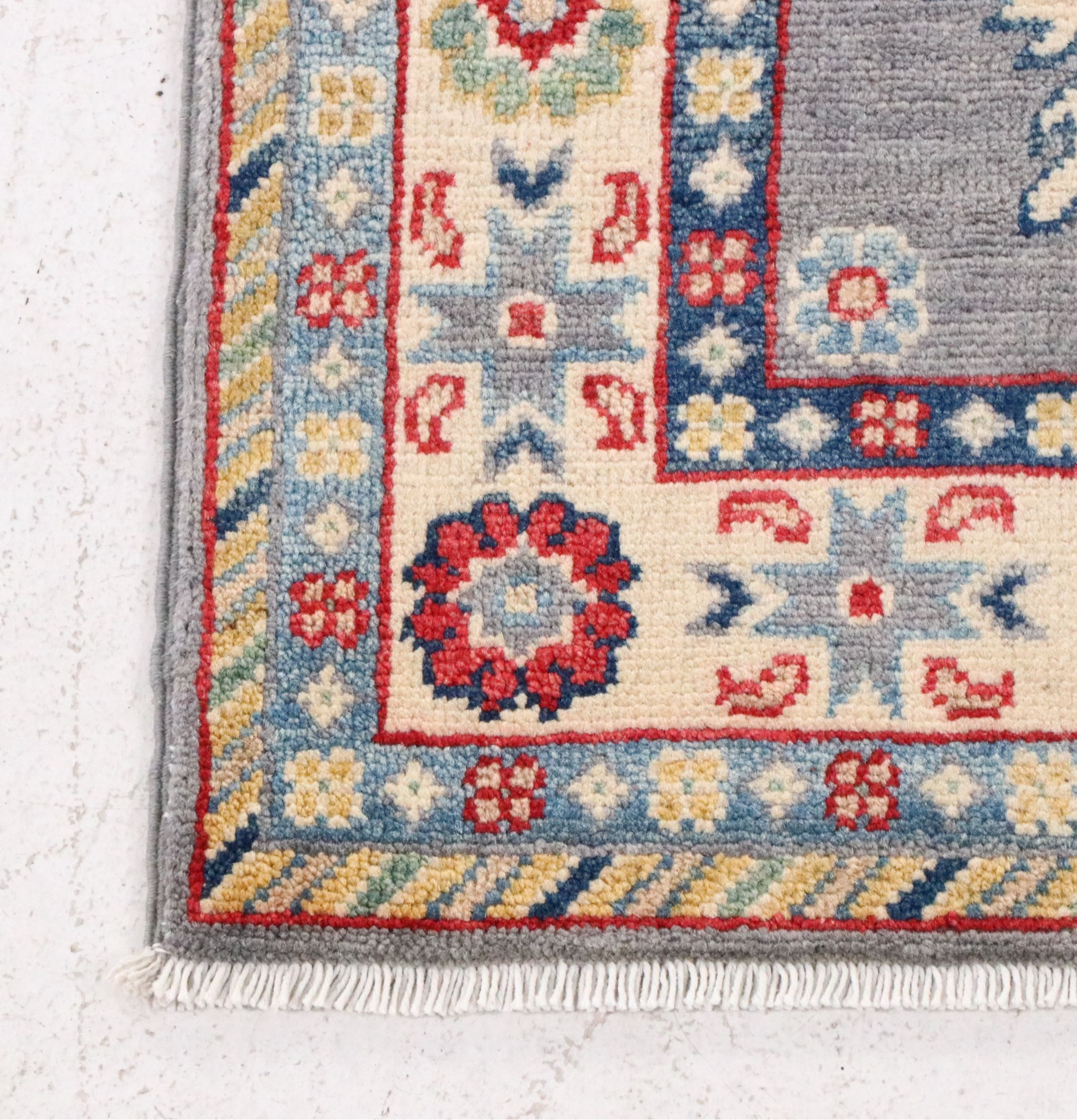 2'8 x 10'8 Hand-Knotted Pakistani Kazak Carpet Runner