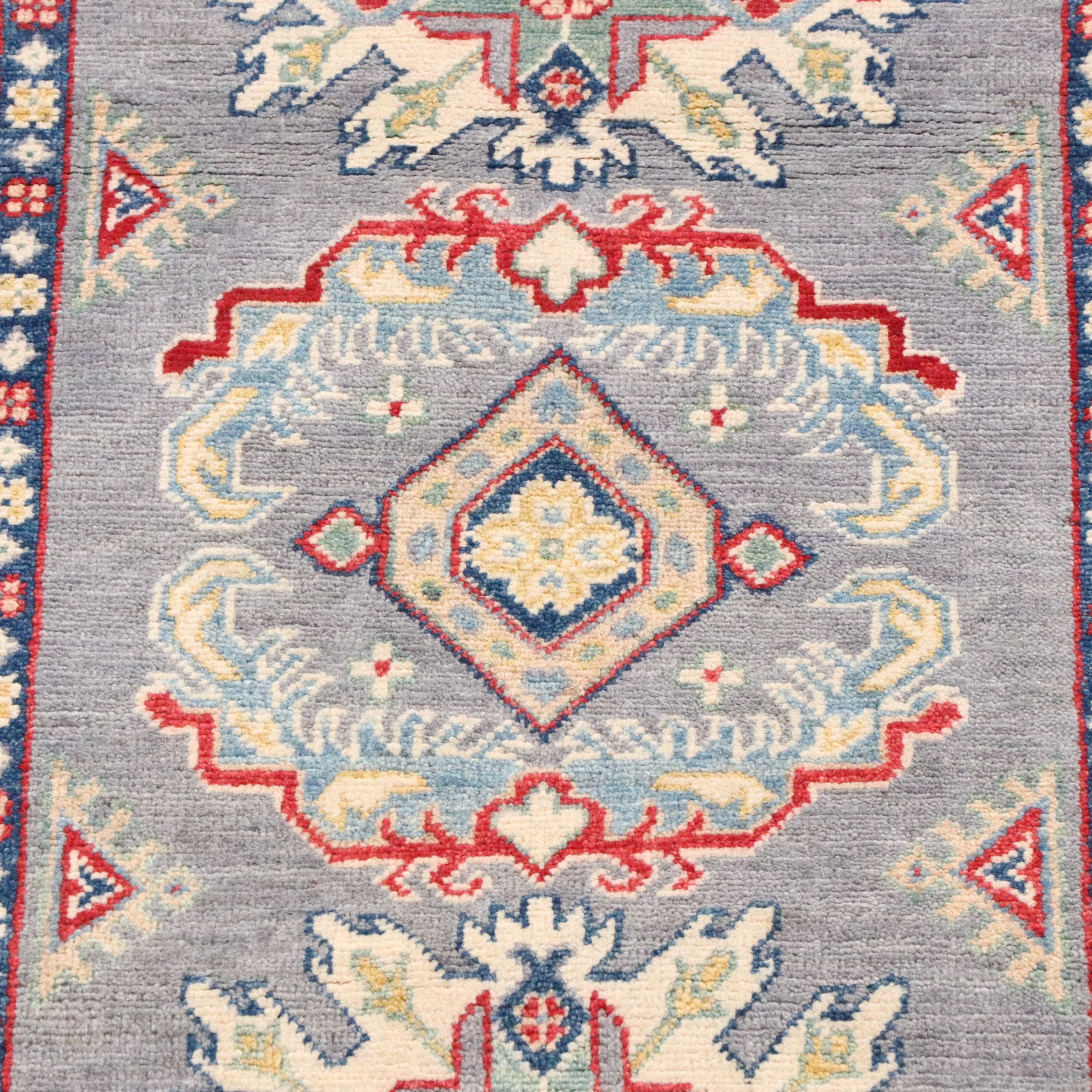 2'8 x 10'8 Hand-Knotted Pakistani Kazak Carpet Runner