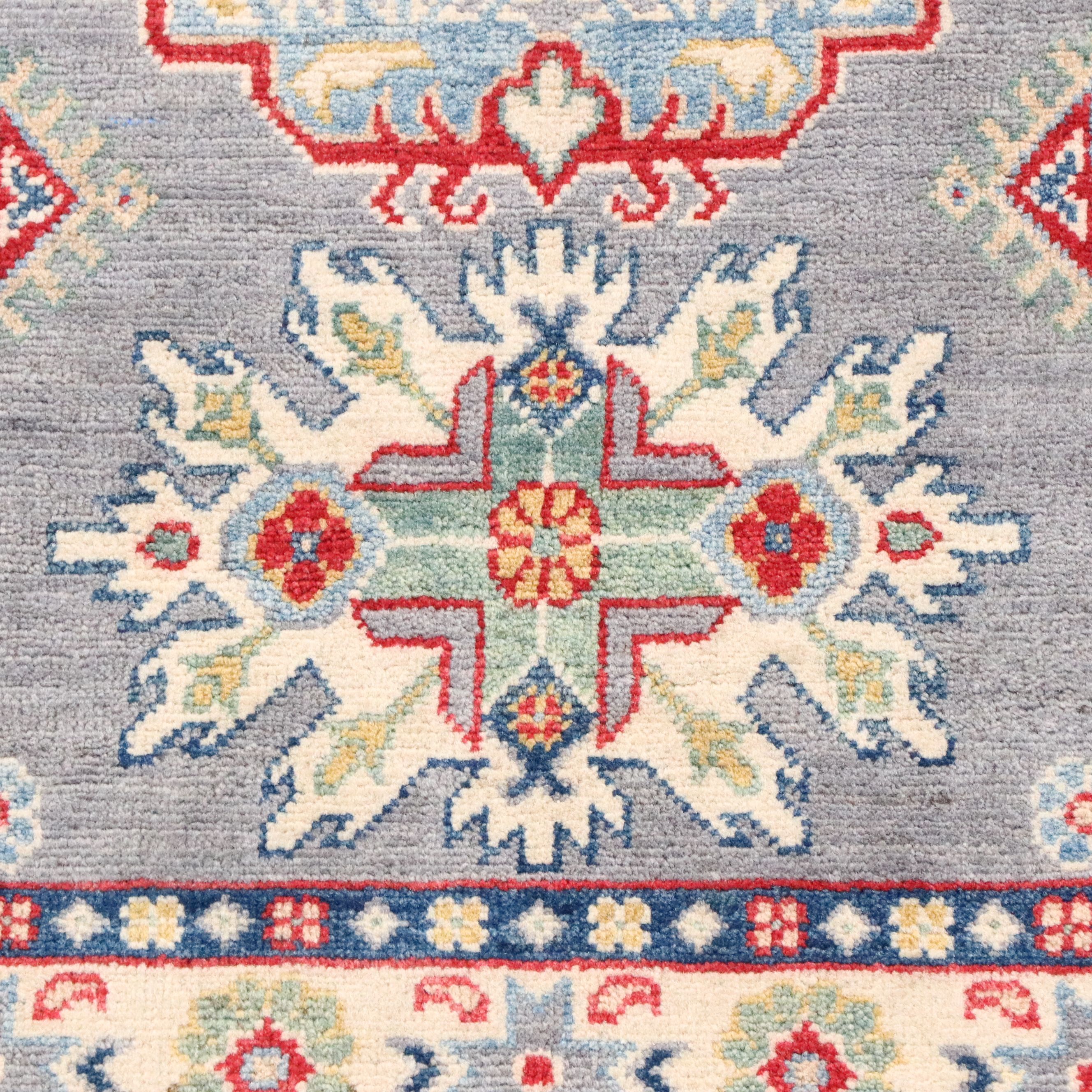 2'8 x 10'8 Hand-Knotted Pakistani Kazak Carpet Runner