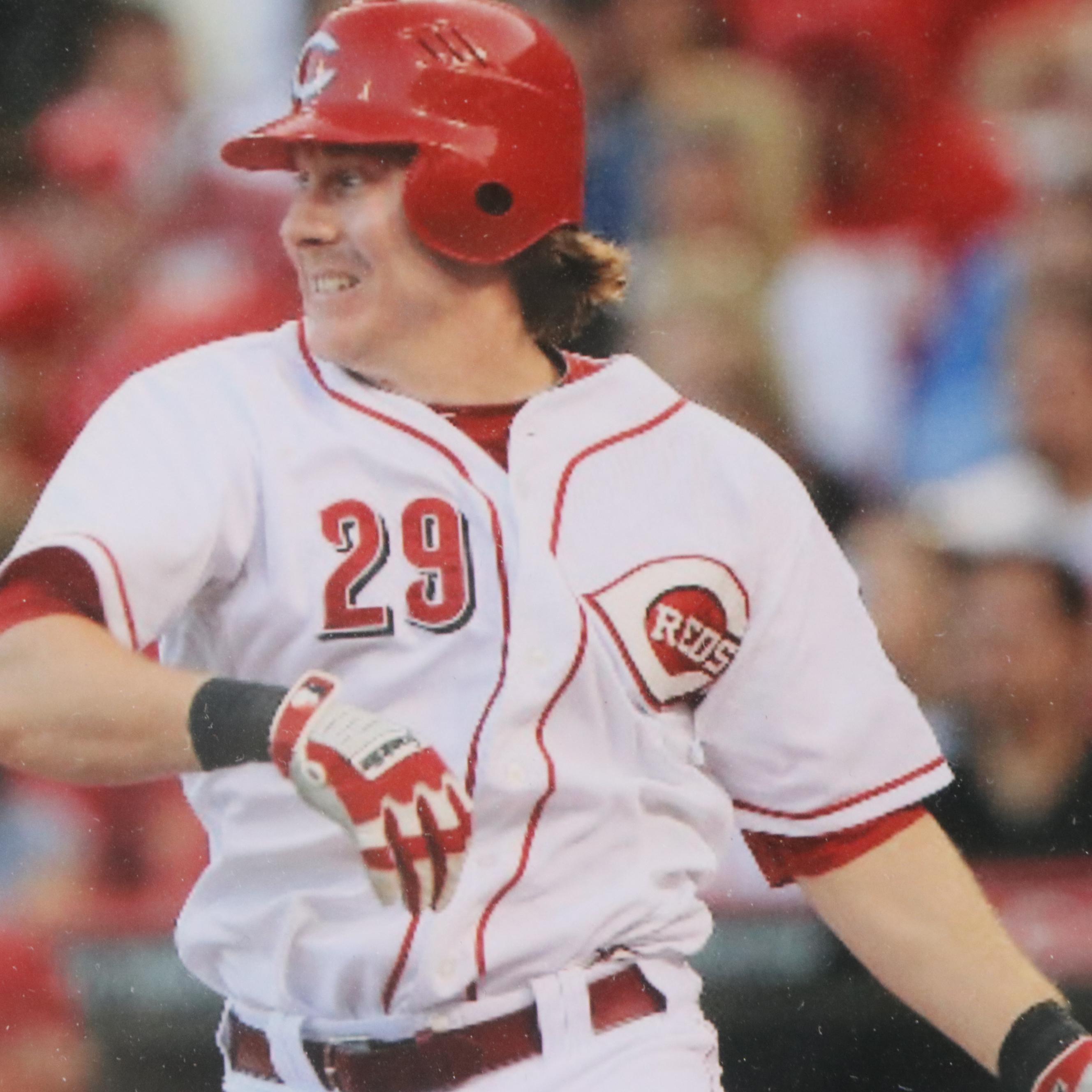 Cincinnati Reds Baseball Display Featuring Joey Votto, Aroldis Chapman, and More