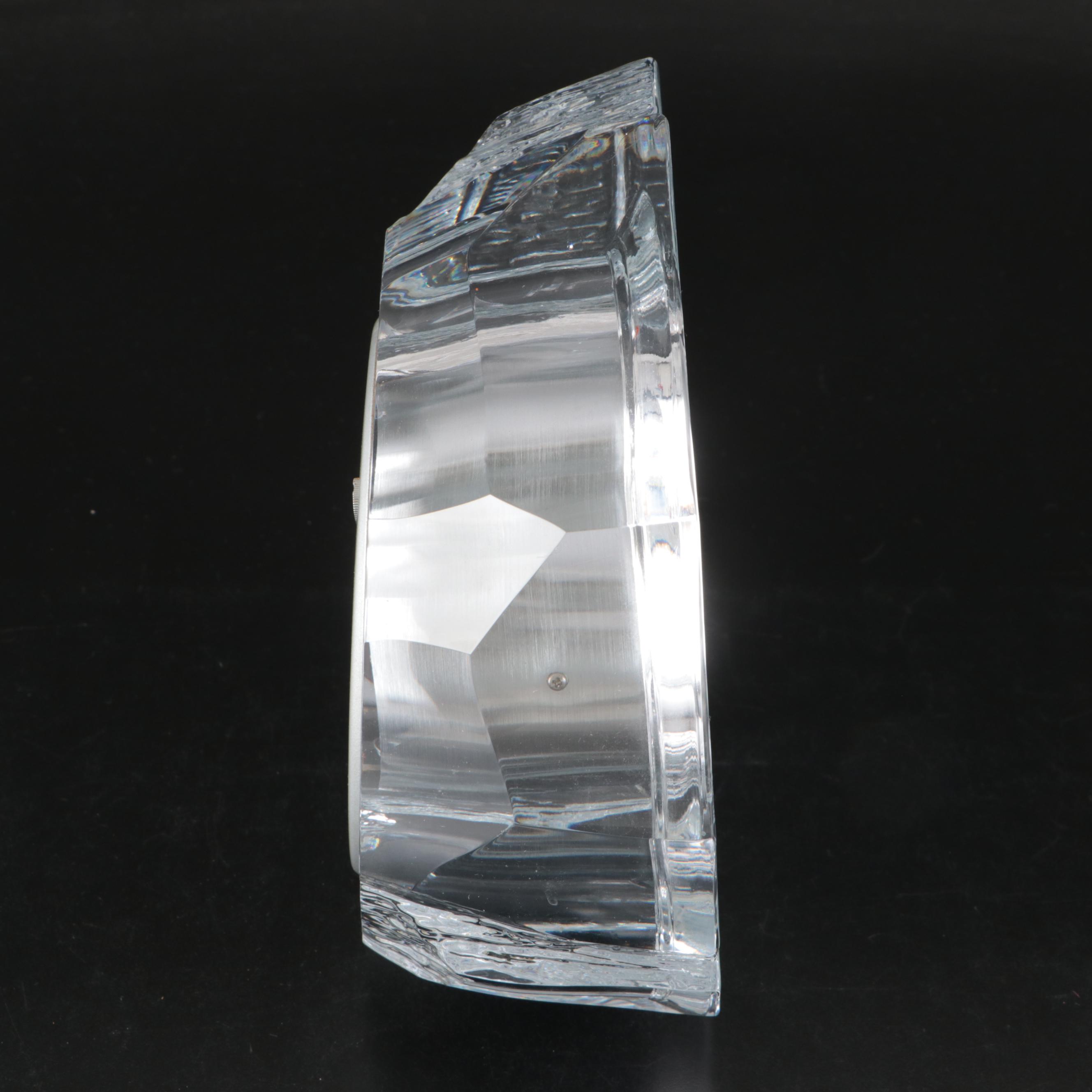 Sasaki Japanese "Sunform" Crystal Clock with Other Hoya Lofty Clock