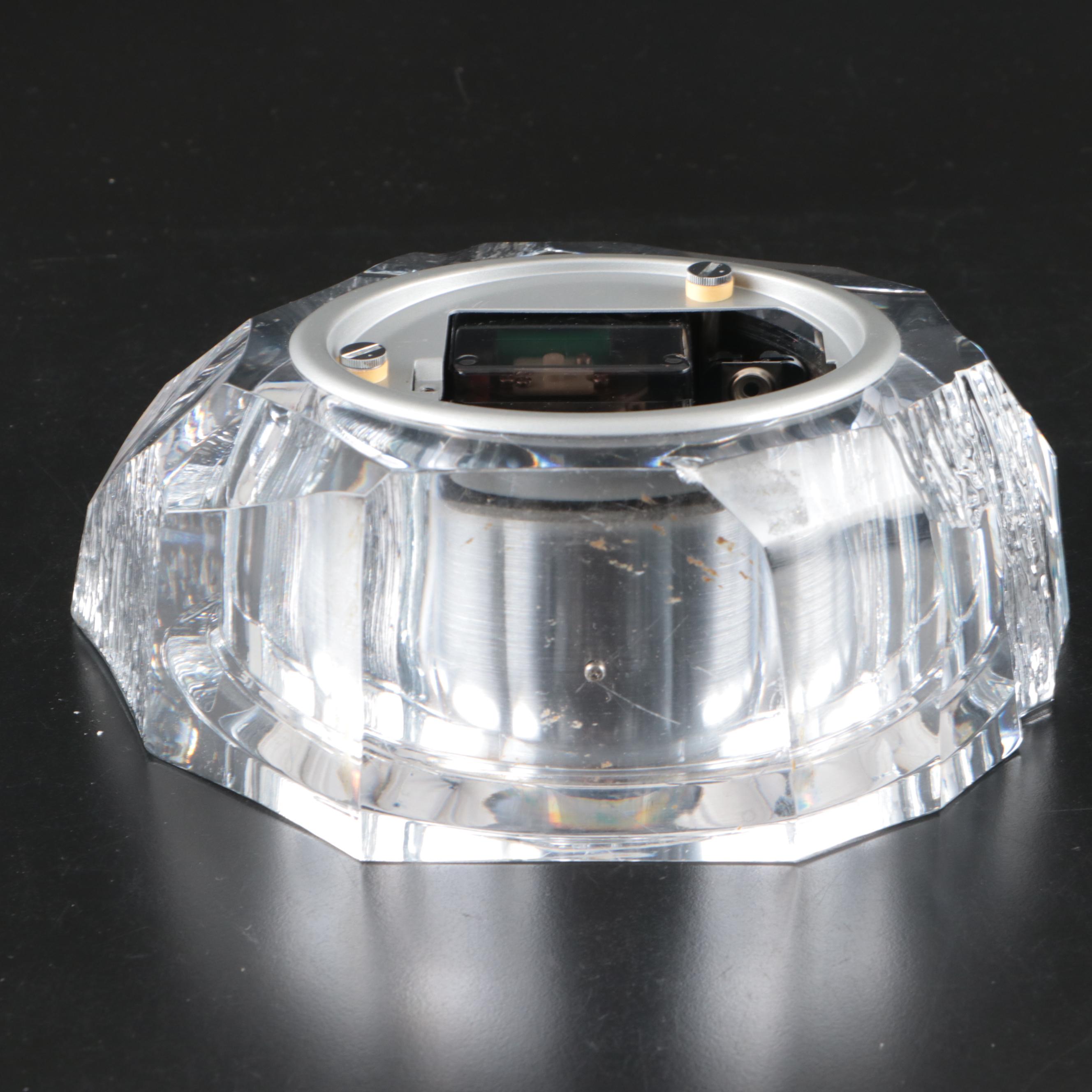 Sasaki Japanese "Sunform" Crystal Clock with Other Hoya Lofty Clock