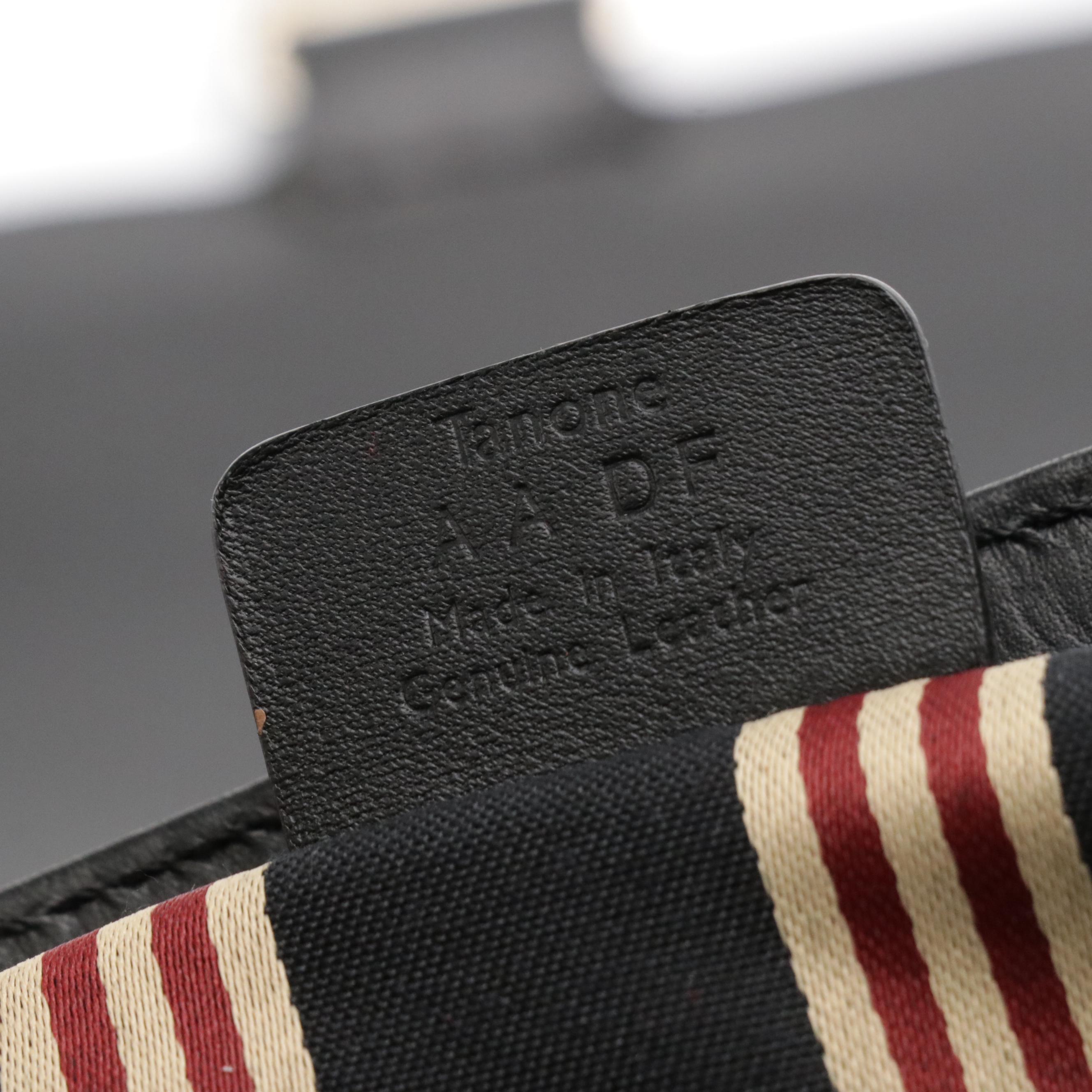 Bally Top Handle Laptop Briefcase in Smooth Black Leather