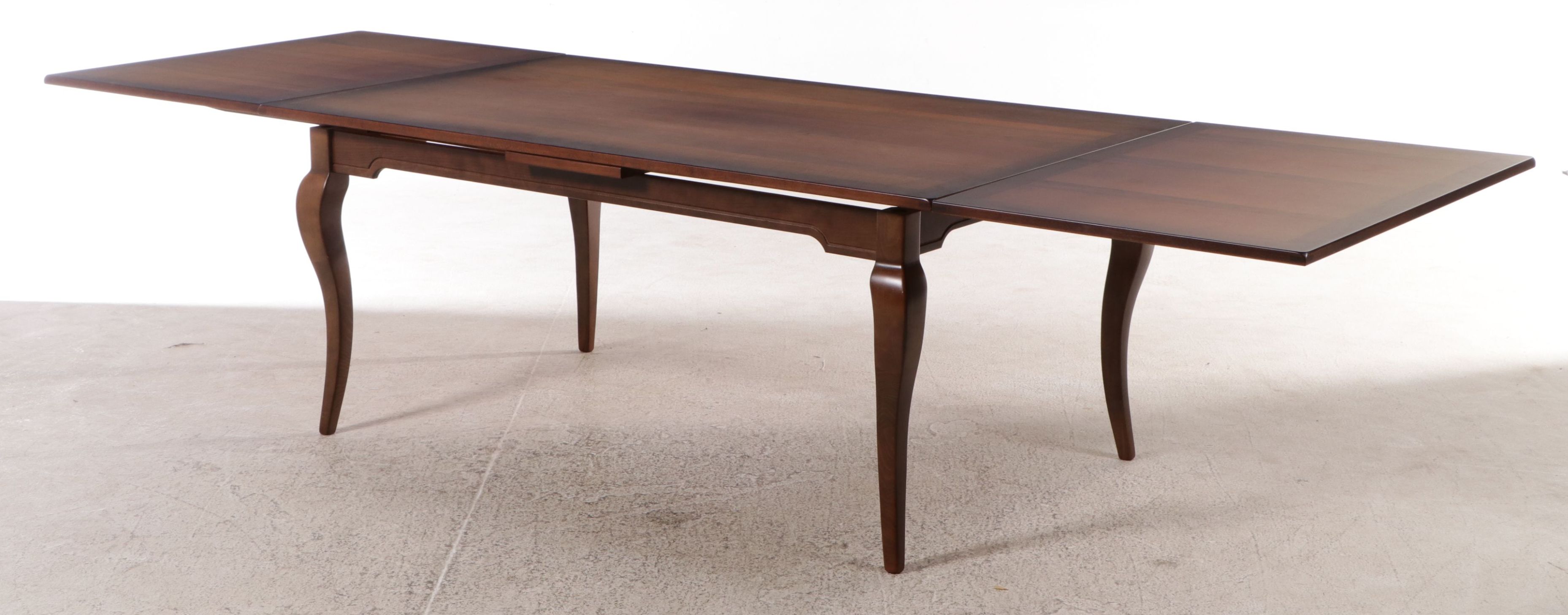 French Provincial Style Acacia Draw-Leaf Dining Table