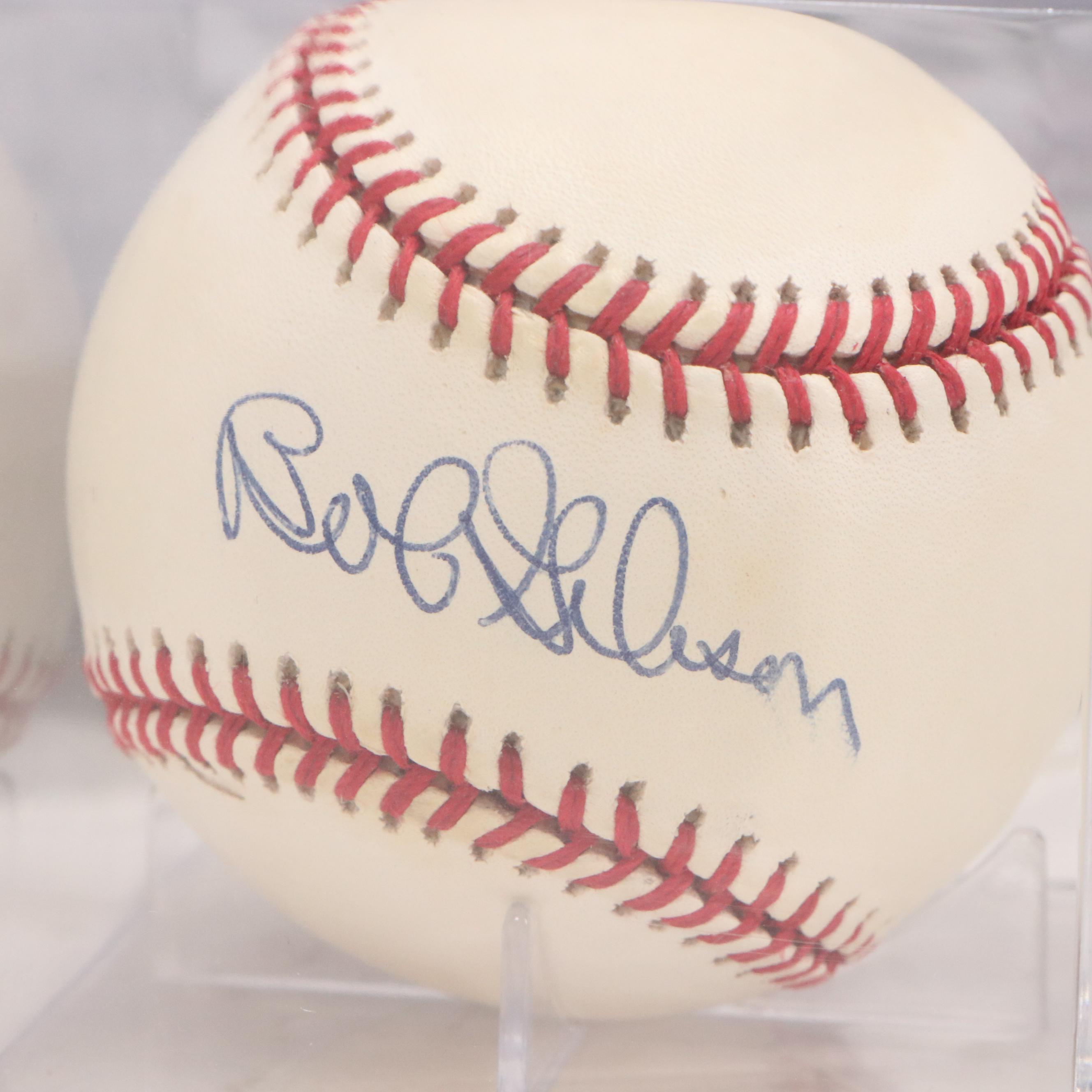 Bob Gibson Signed Rawlings Official Baseball & St. Louis Cardinals Canvas Print