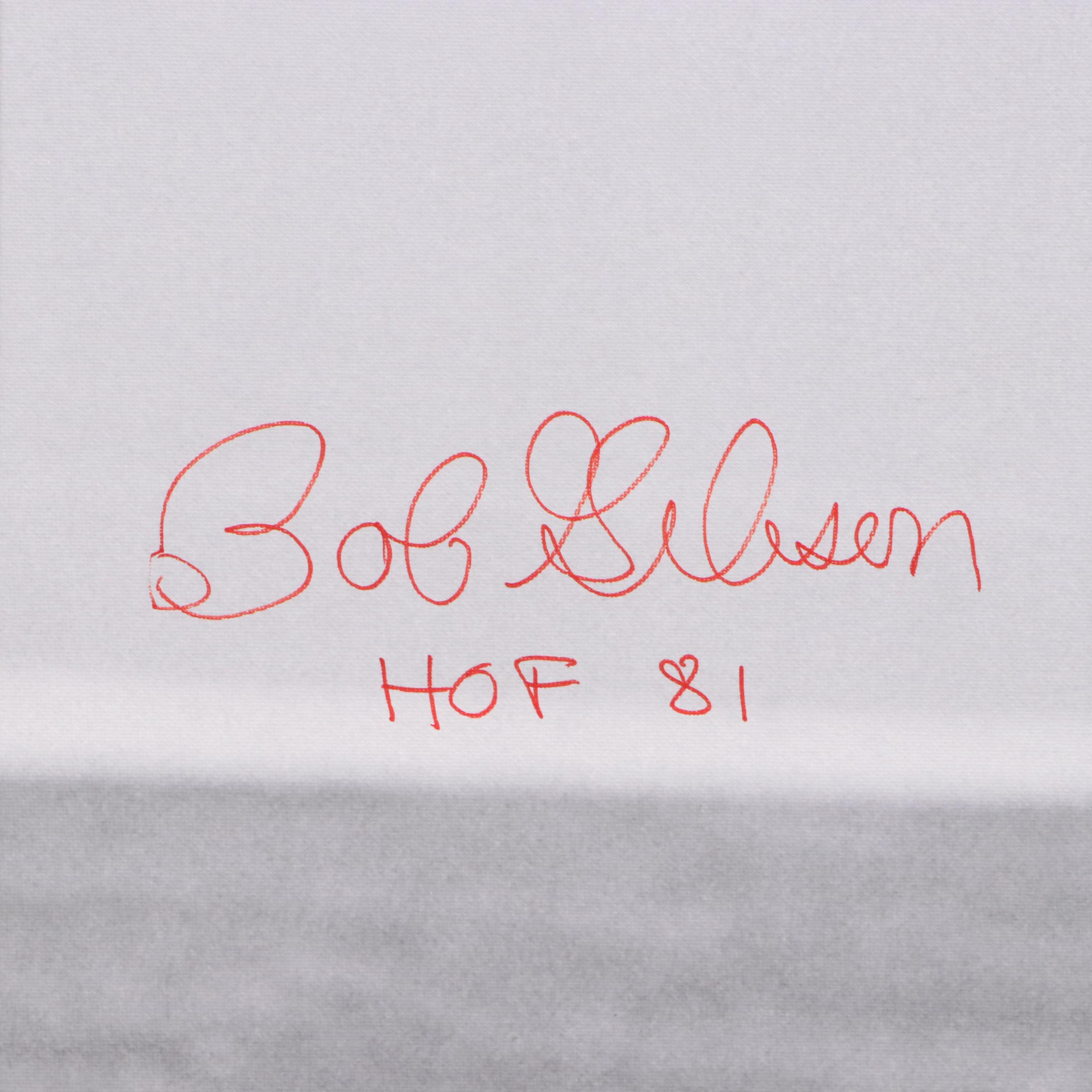 Bob Gibson Signed Rawlings Official Baseball & St. Louis Cardinals Canvas Print