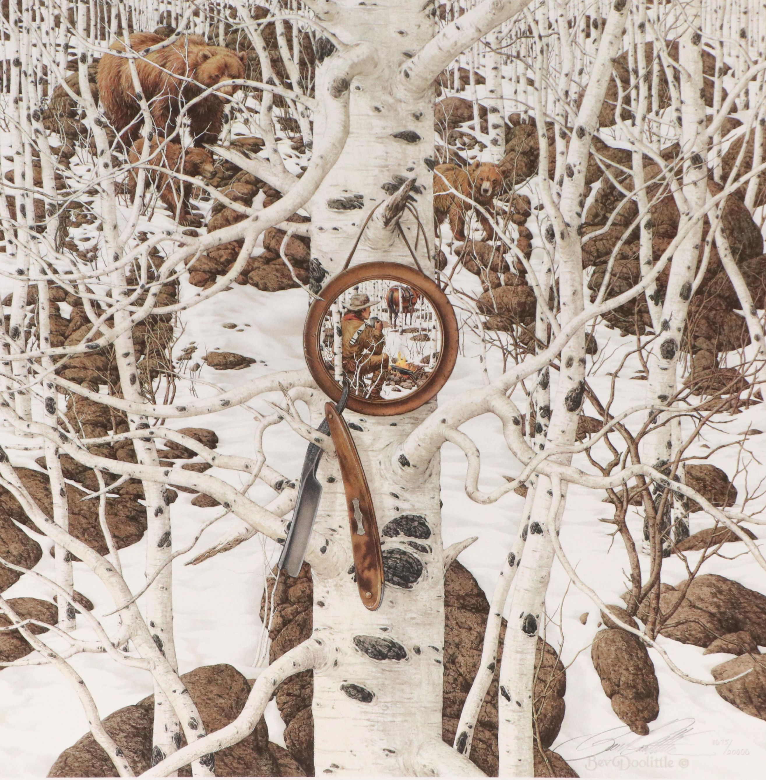 Bev Doolittle Offset Lithograph "Three More for Breakfast," 1996