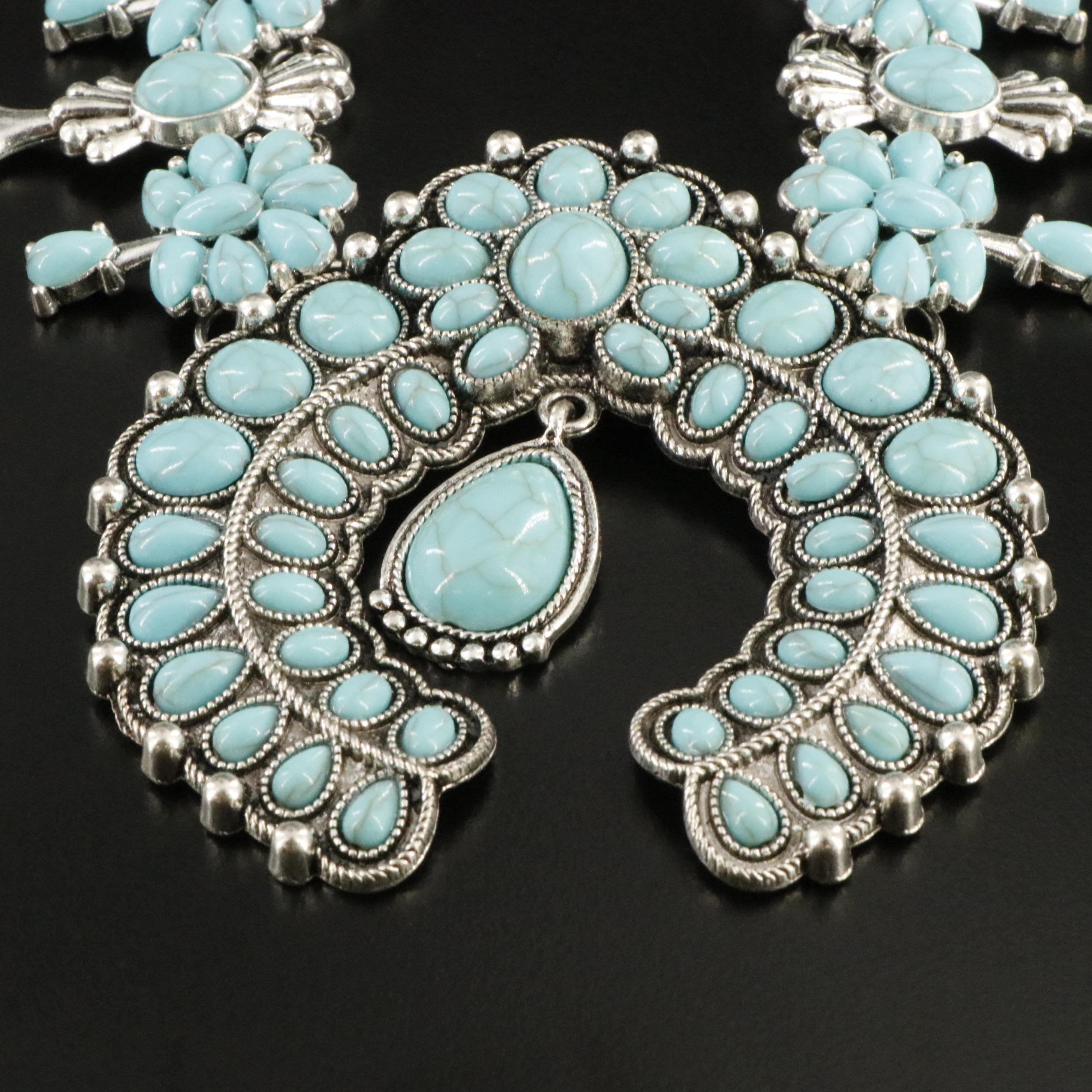 Western Style Costume Squash Blossom Necklaces