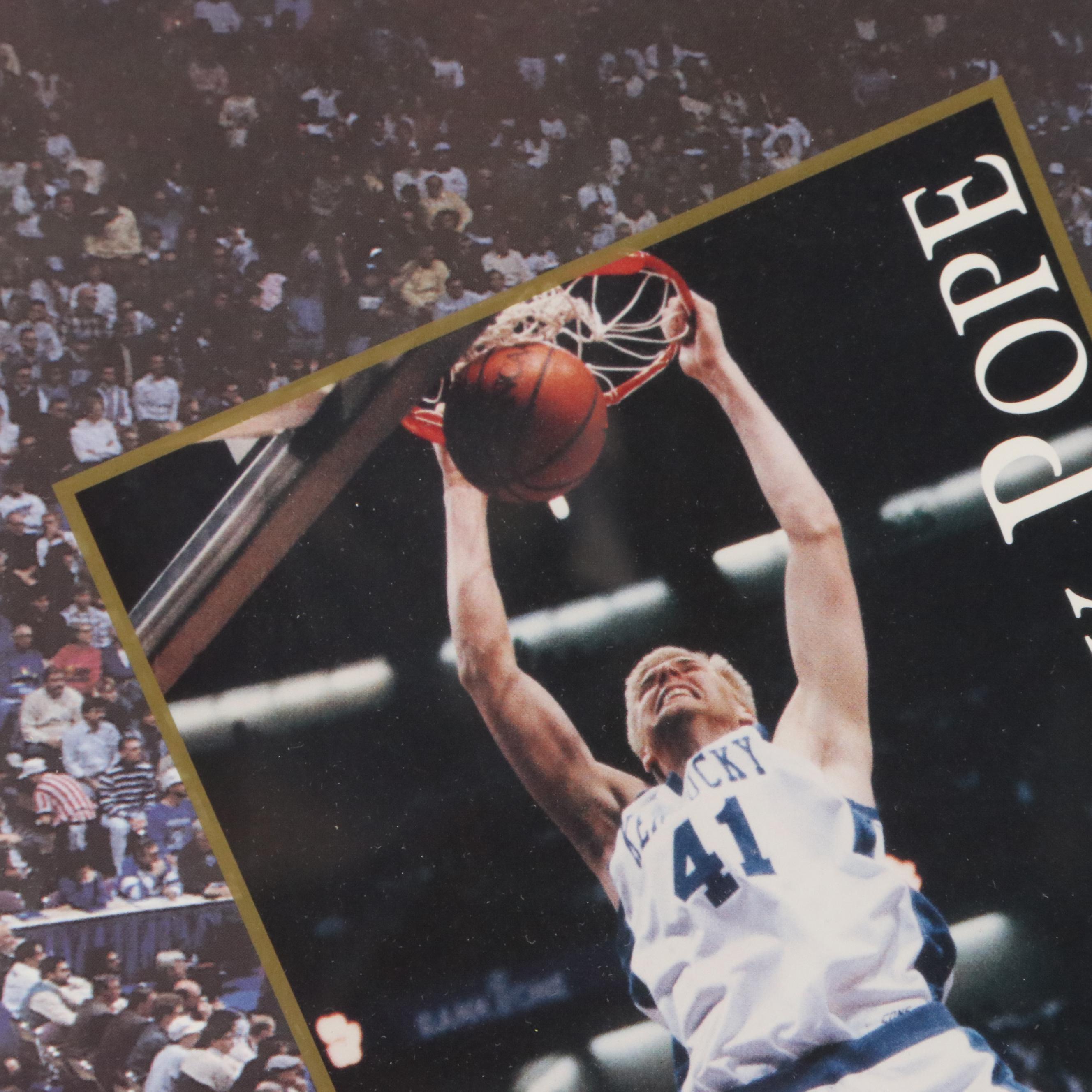 Mark Pope, Tony Delk, and Walter McCarty Signed University of Kentucky Poster