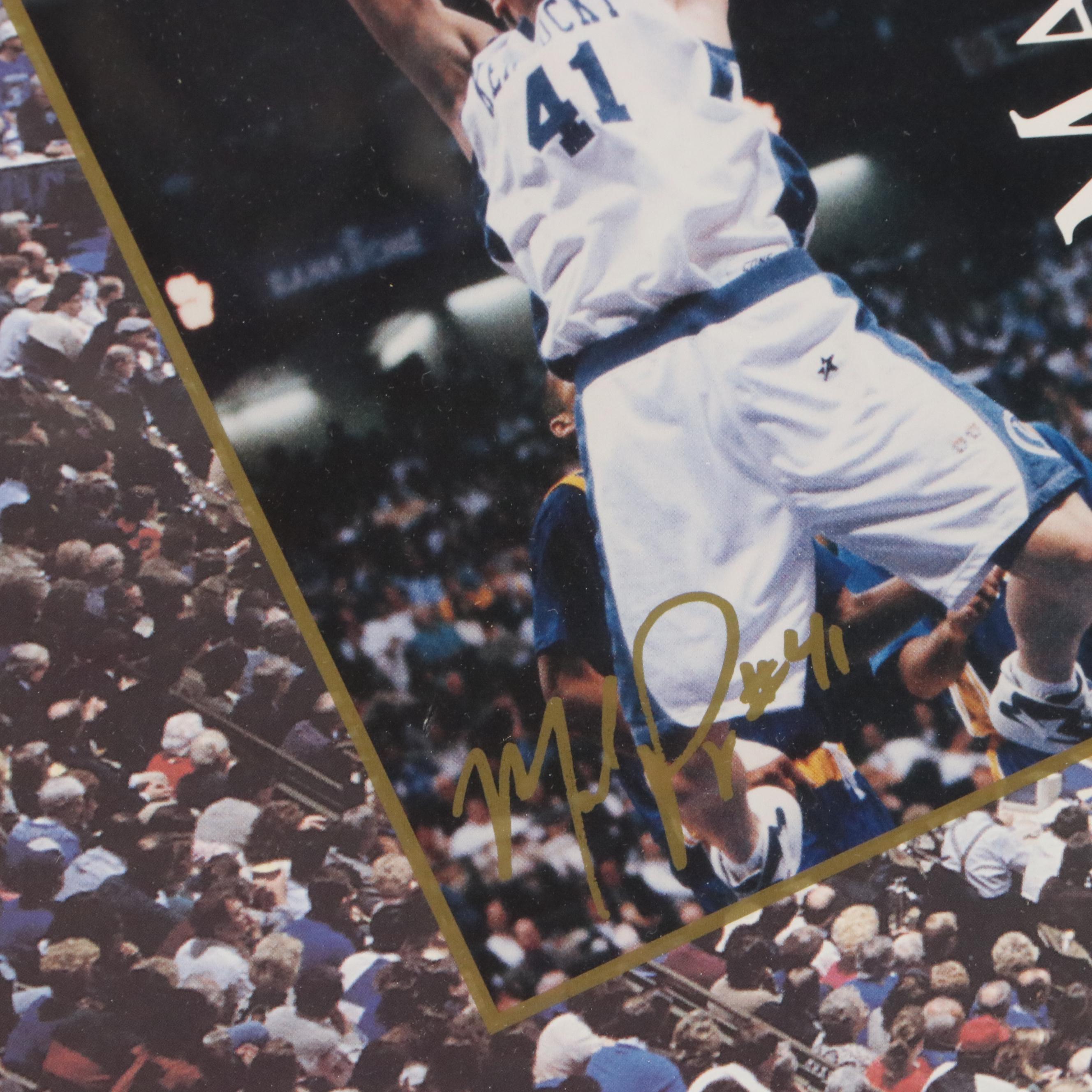 Mark Pope, Tony Delk, and Walter McCarty Signed University of Kentucky Poster