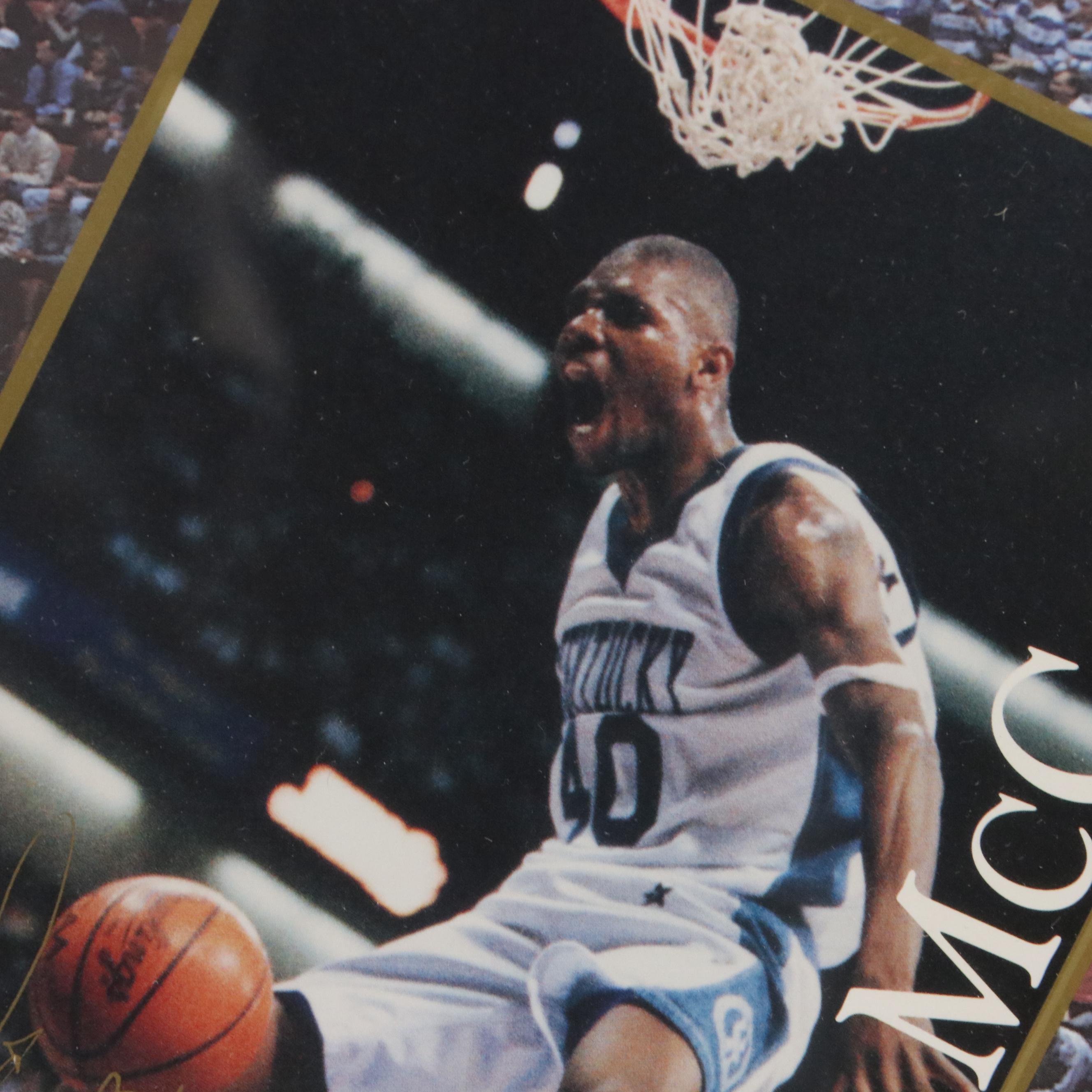 Mark Pope, Tony Delk, and Walter McCarty Signed University of Kentucky Poster