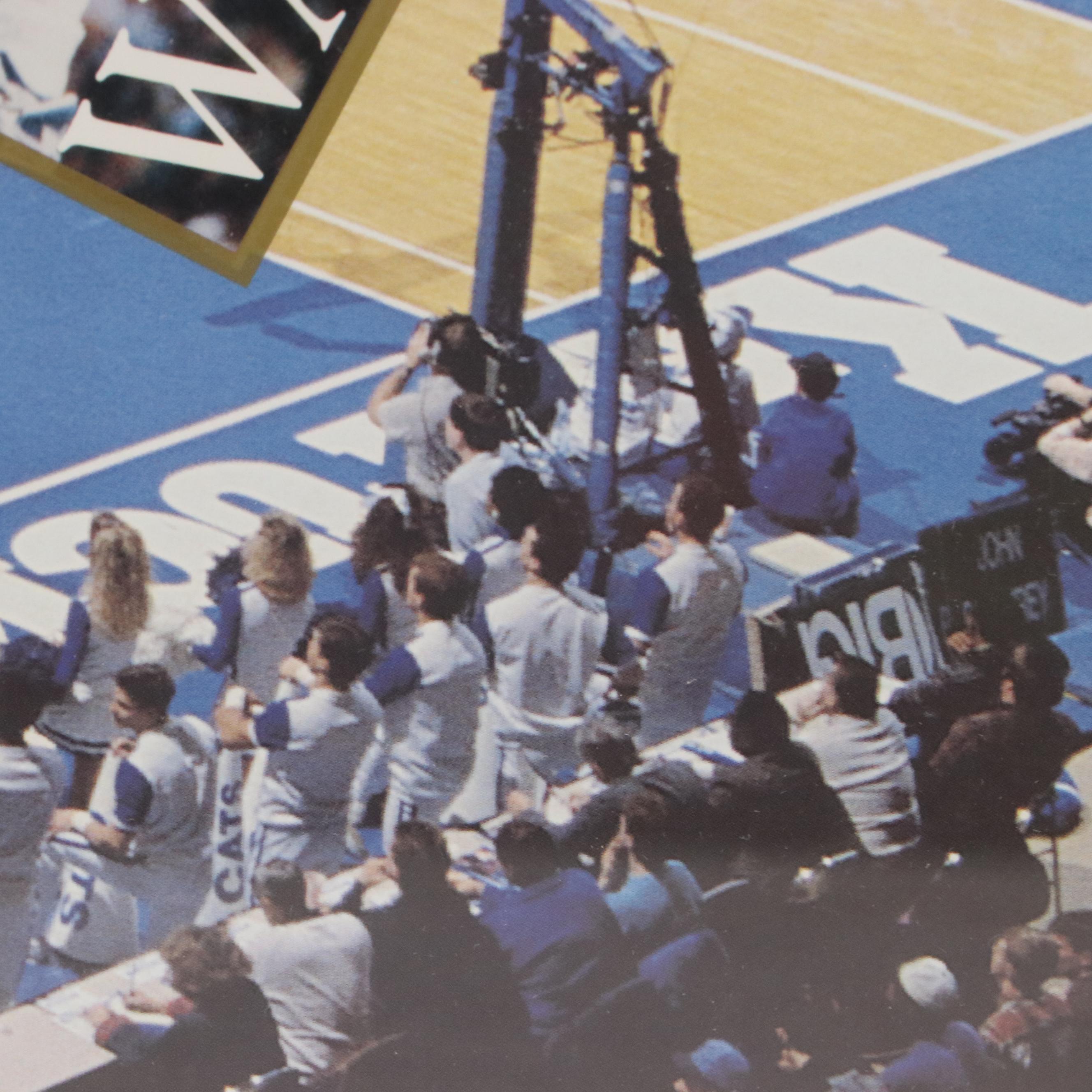 Mark Pope, Tony Delk, and Walter McCarty Signed University of Kentucky Poster