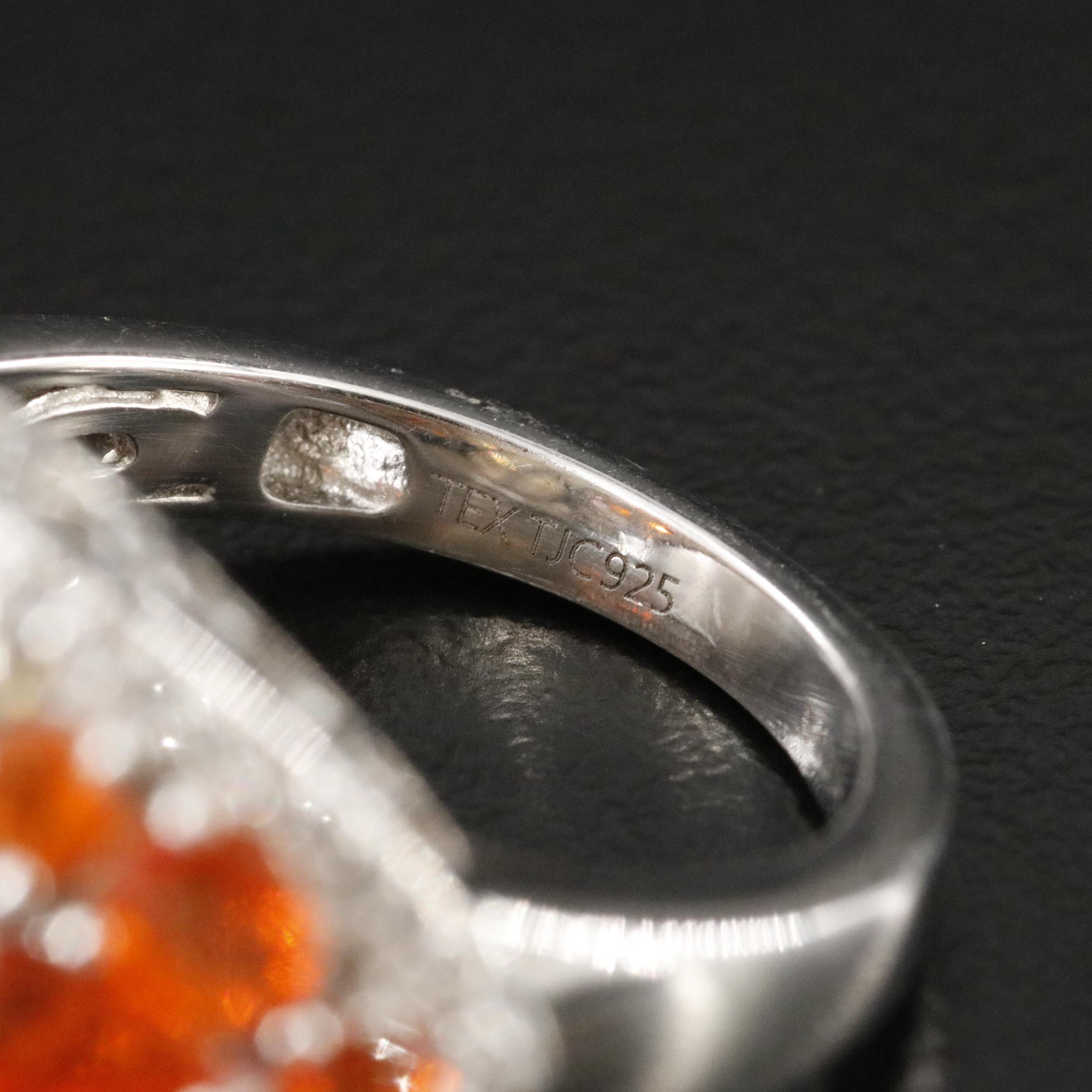 Sterling Opal, Fire Opal, and White Topaz Ring