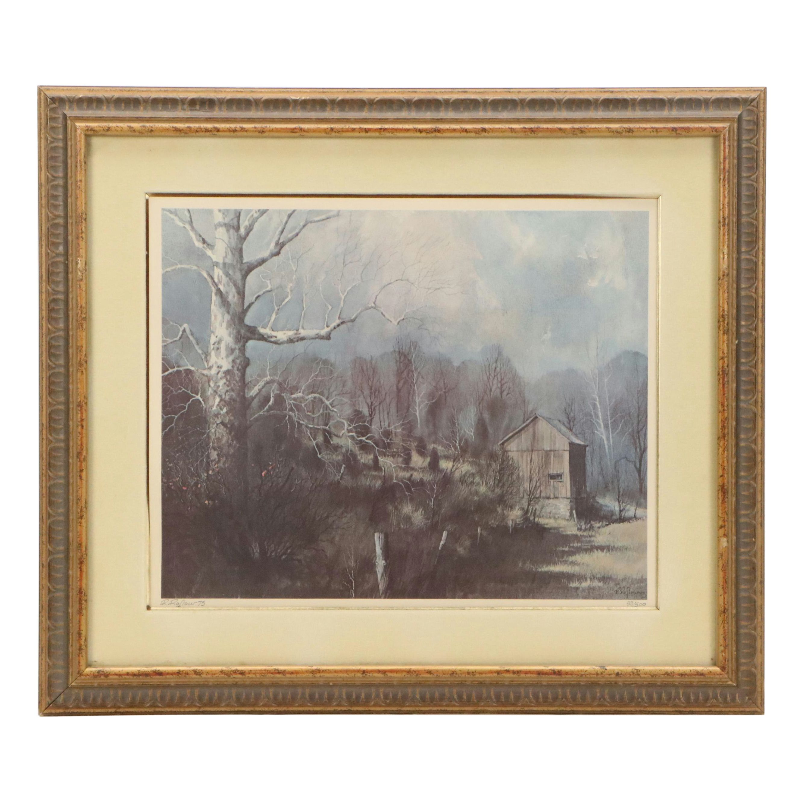 Richard Roflow Woodland Landscape Offset Lithographs, Circa 1973