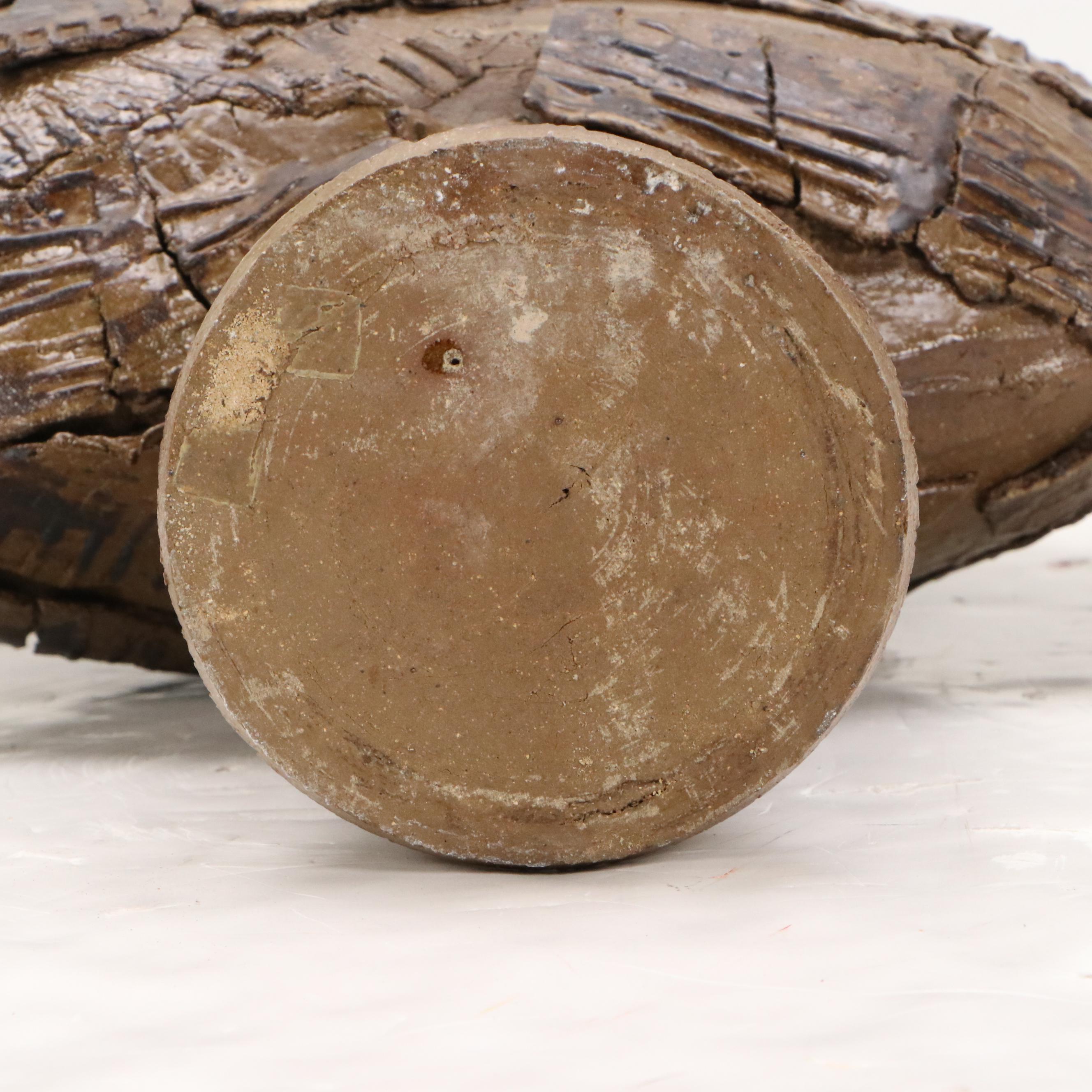 Glazed Ceramic Wheel Thrown and Slab Bulbous Vase