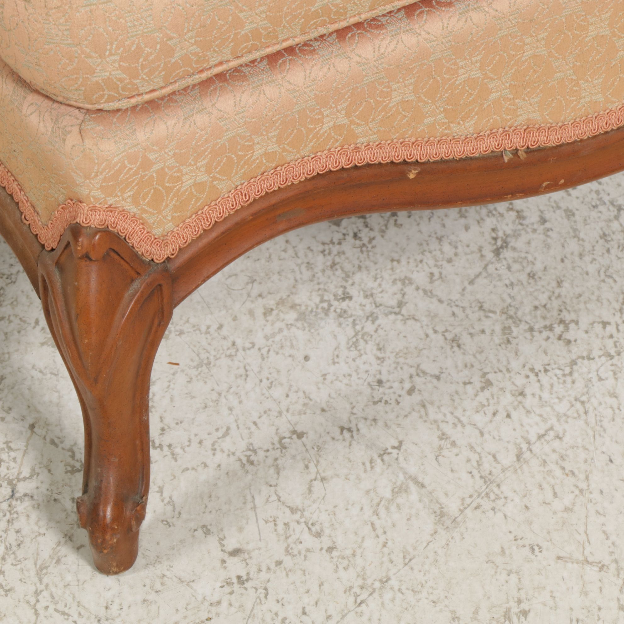 French Provincial Upholstered Side Chair, Late 20th Century