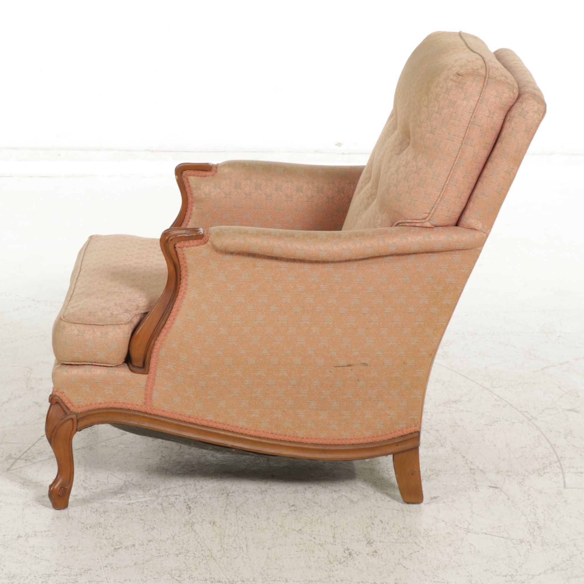 French Provincial Upholstered Side Chair, Late 20th Century
