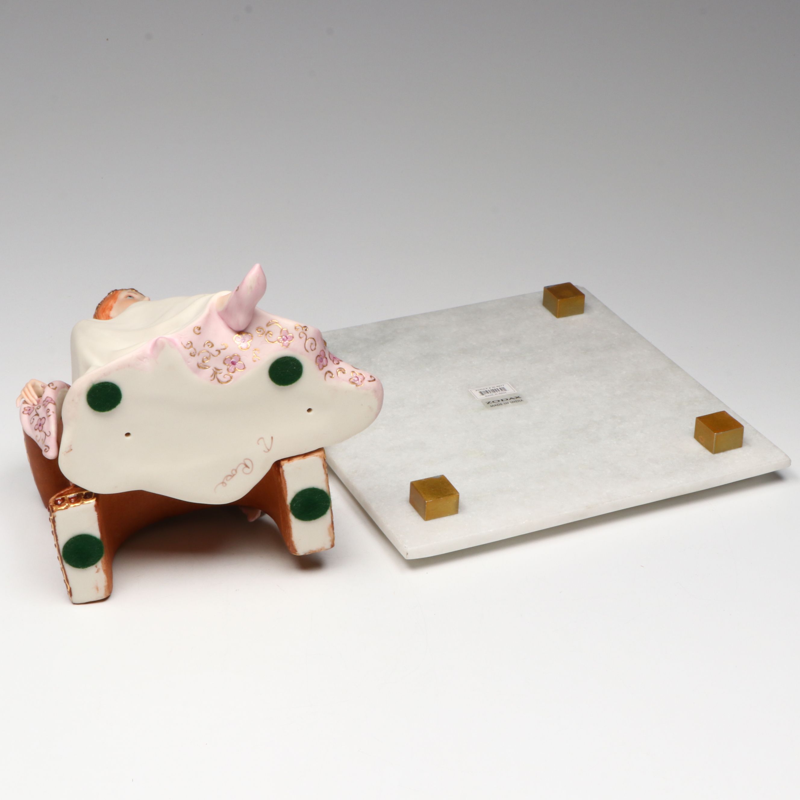 Cybis "Queen Guinevere" Porcelain Figure in Glass Display Case