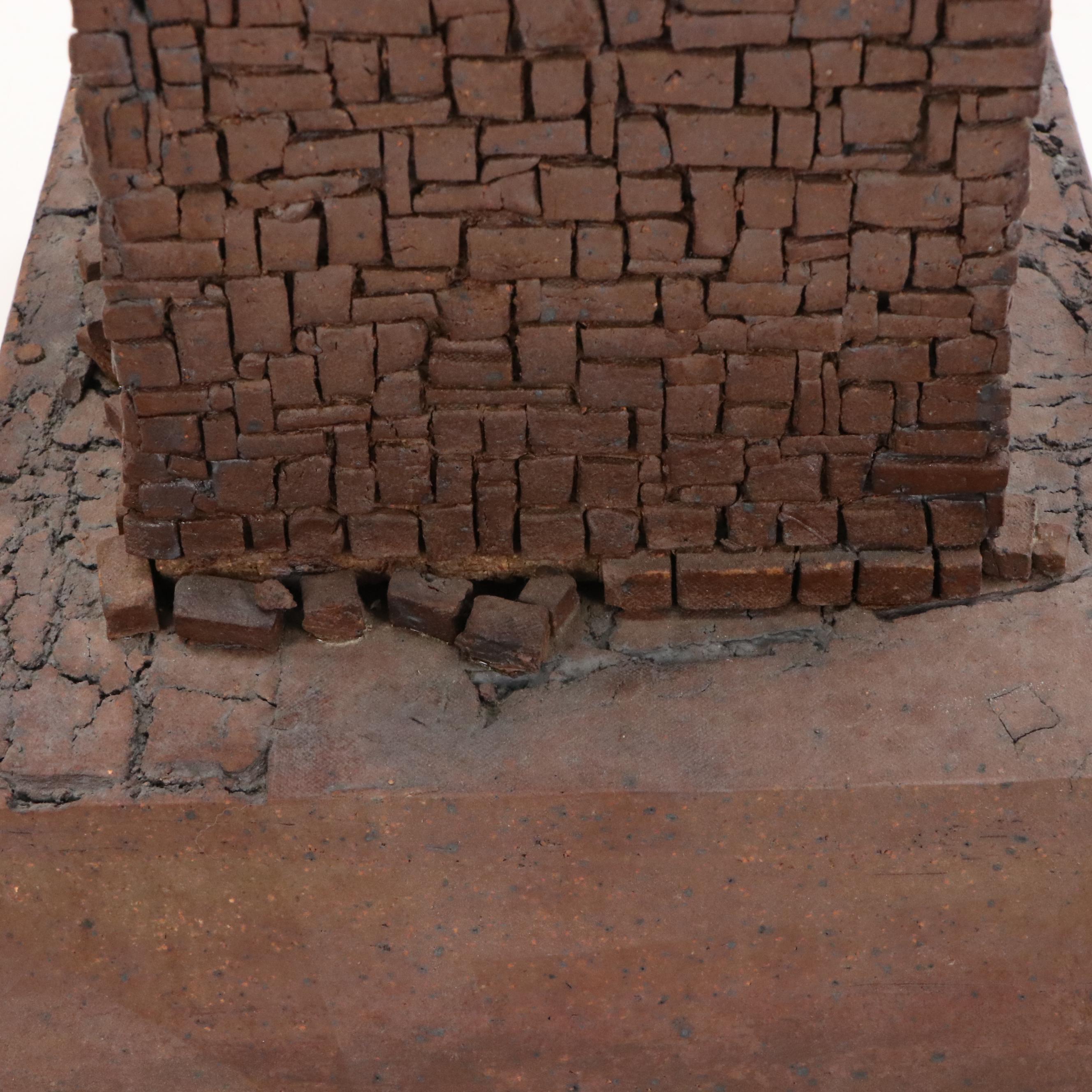 Gerald Gladwin Boyce Ceramic Tower with Bishops Sculpture, 1990