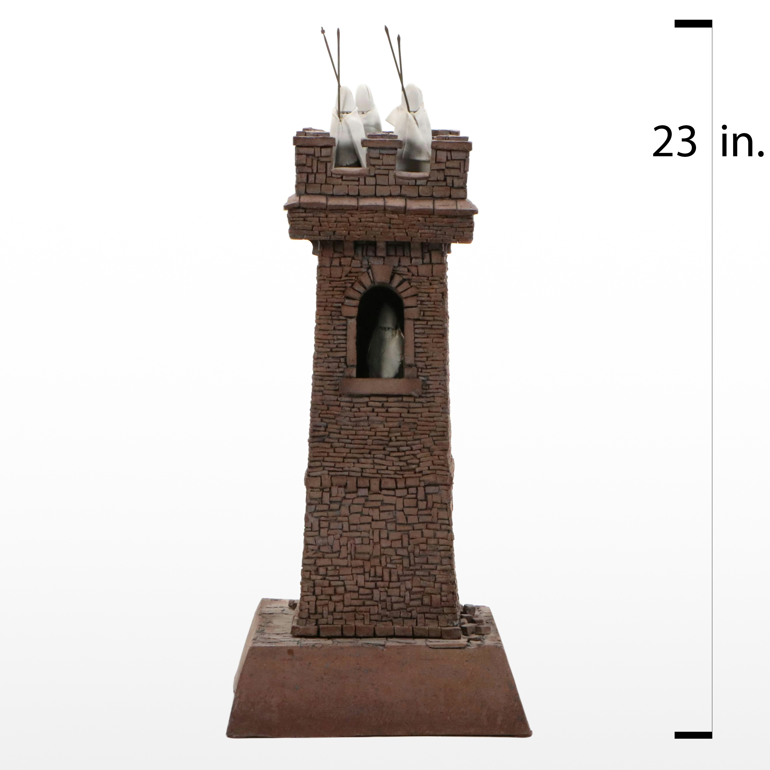 Gerald Gladwin Boyce Ceramic Tower with Bishops Sculpture, 1990