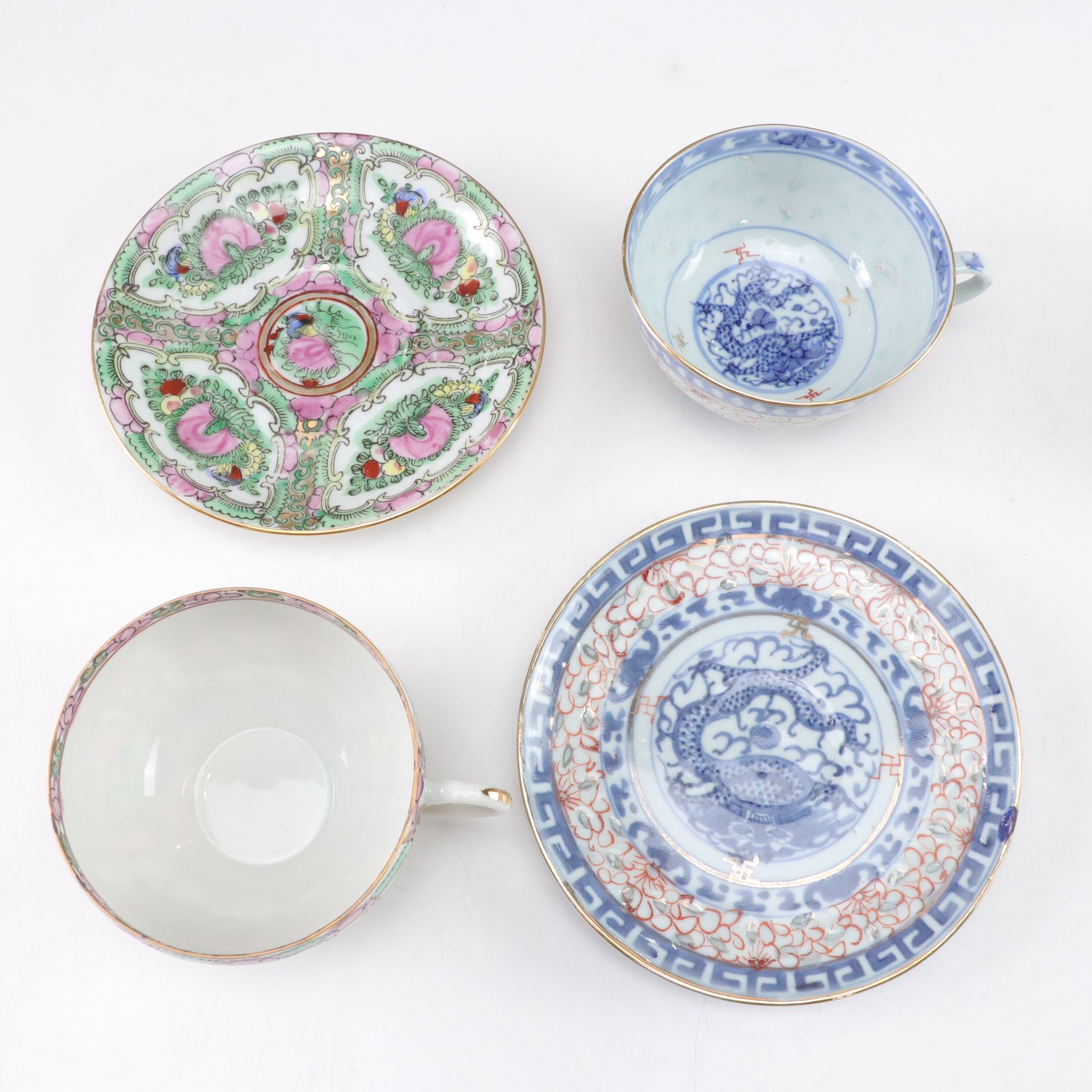 Teacups, Demitasse Cups, Saucers & Other Porcelain Tableware